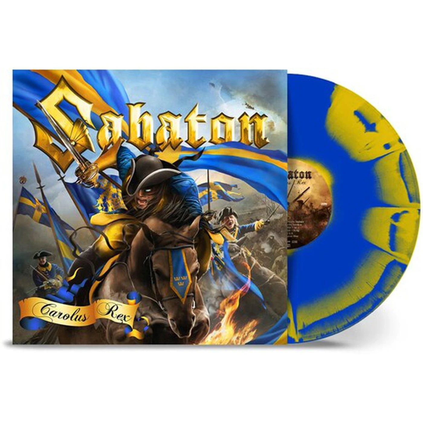 Sabaton LP Vinyl - Carolus Rex - Blue Yellow Sunburst (Blue) (Colv)