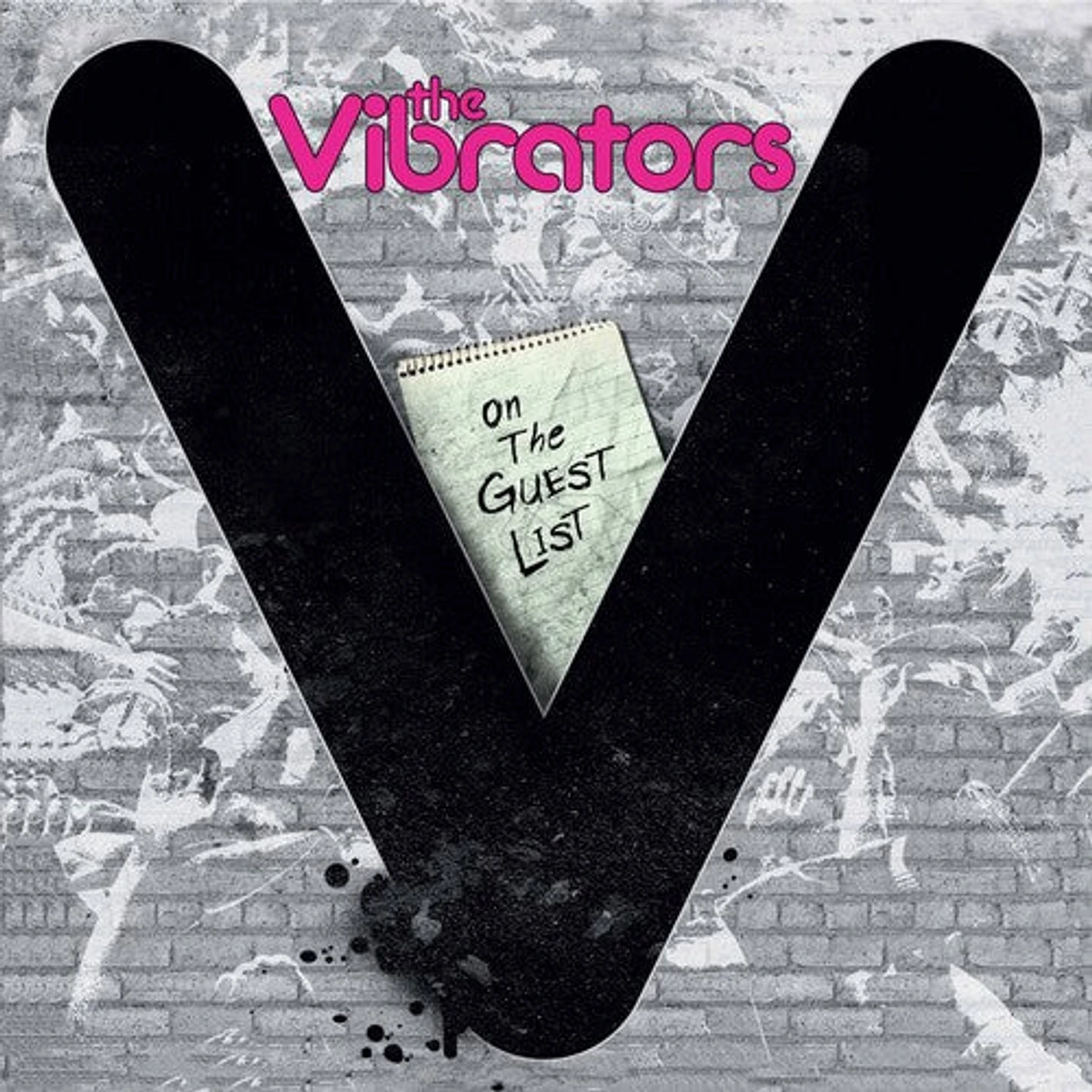 The Vibrators LP Vinyl - On The Guest List - Pink/Black Splatter (Blk)
