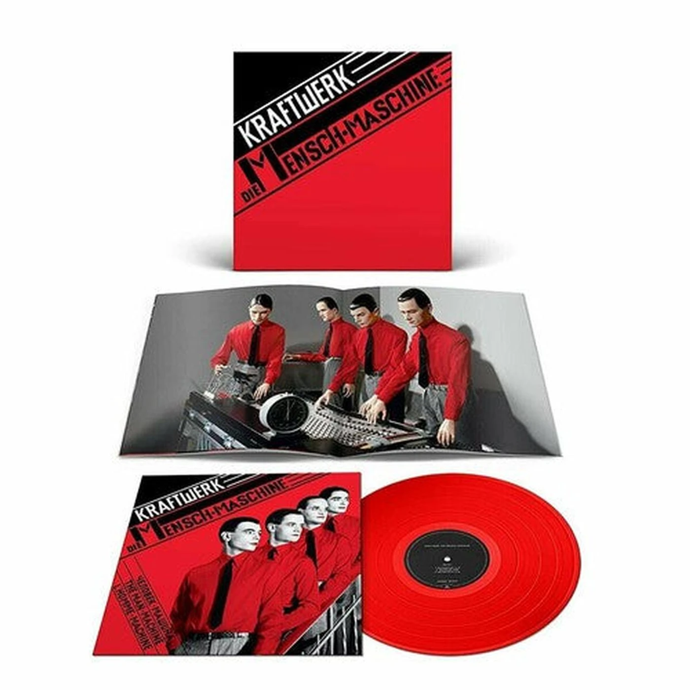 Kraftwerk LP Vinyl - Die Mensch-Maschine (German Version) (Colv) (Red)
