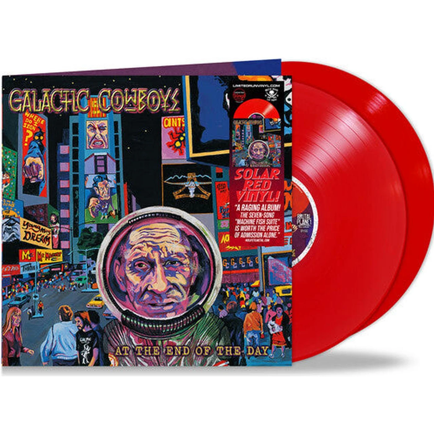 Galactic Cowboys LP Vinyl - At The End Of The Day - Solar Red (Colv) (Gate)