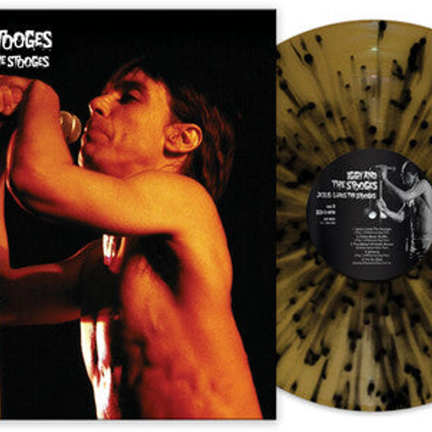 Iggy and the Stooges LP Vinyl - Jesus Loves The Stooges (Black & Gold Splatter)