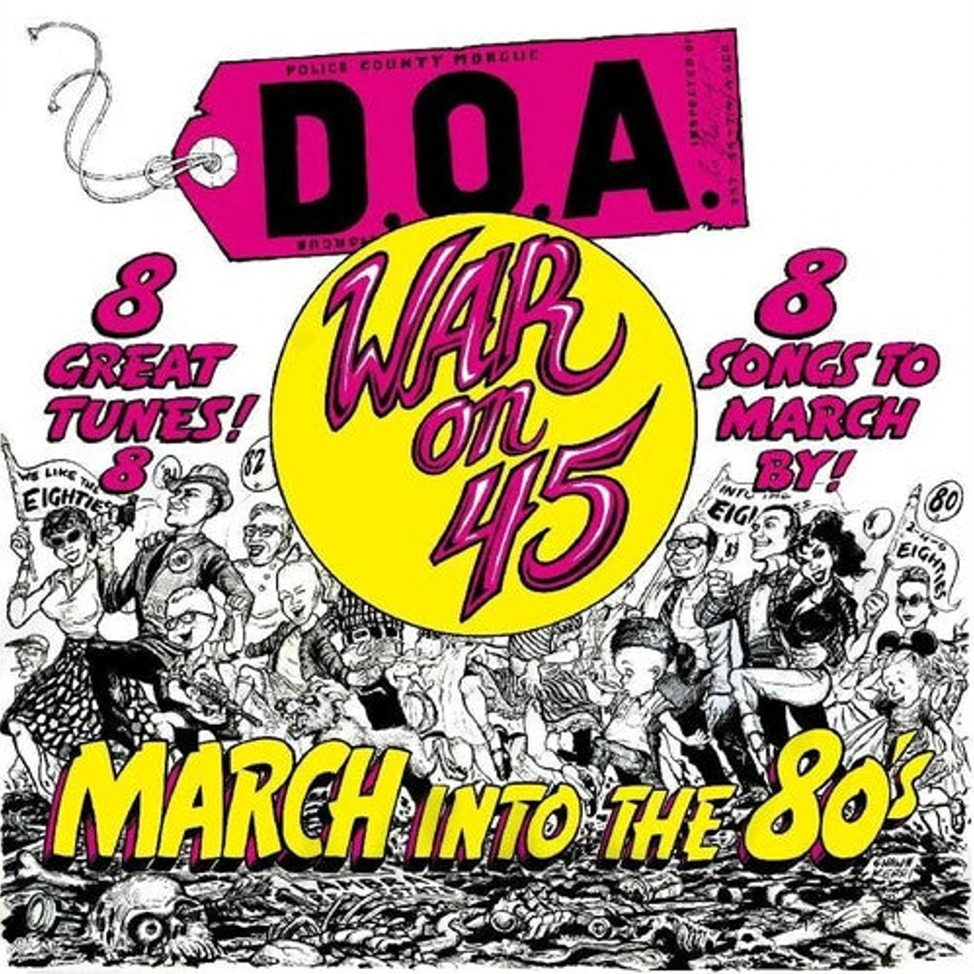 D.O.A. LP Vinyl - War On 45 (Bonus Tracks) (Coloured Vinyl) (Ylw) (Can)