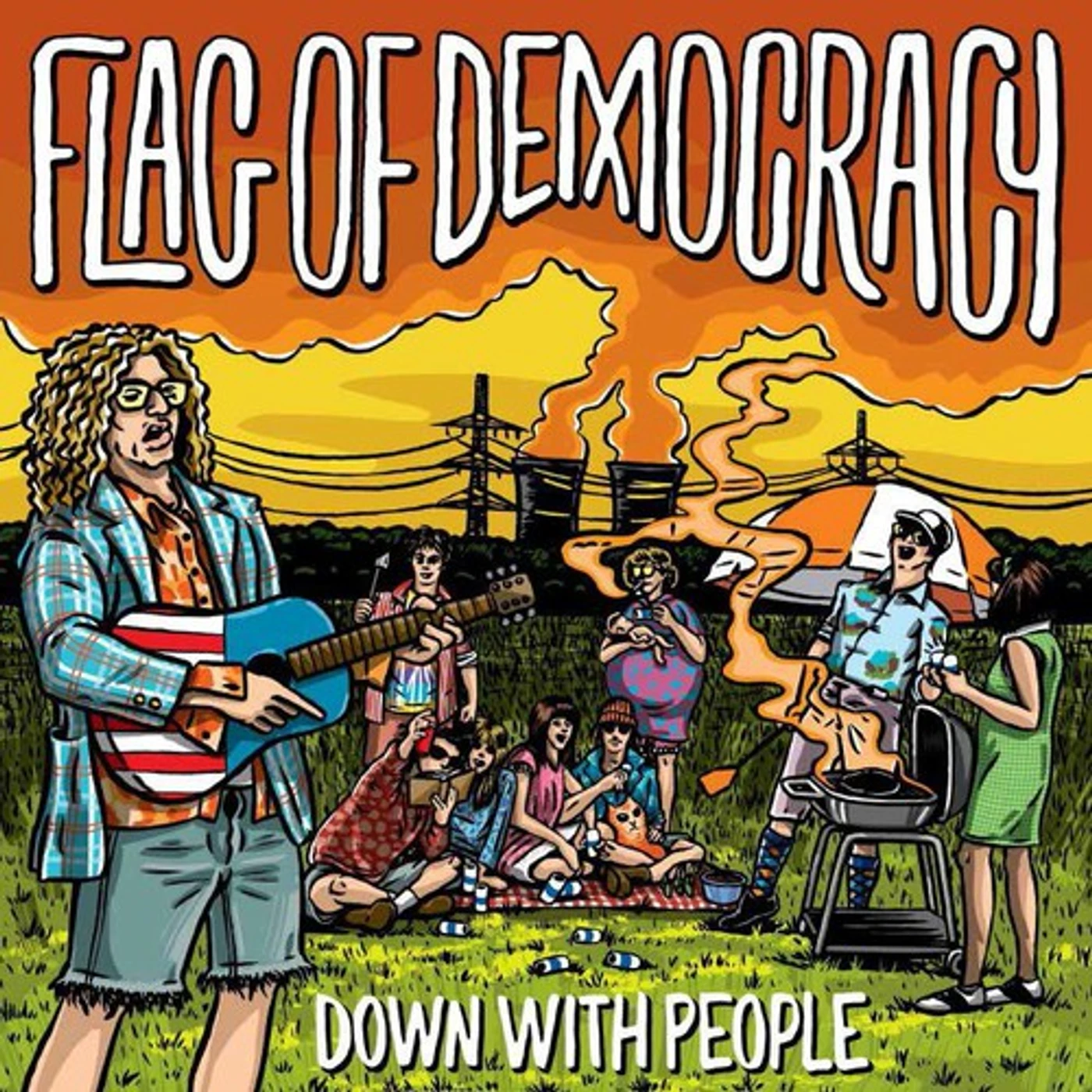 Flag Of Democracy LP Vinyl - Down With People (Ltd) (Ylw)