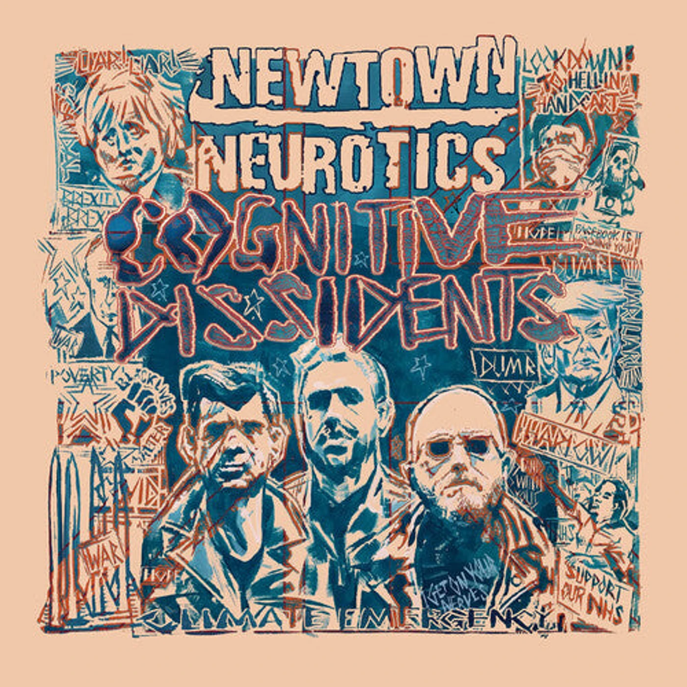Newtown Neurotics LP Vinyl - Cognitive Dissidents (Coloured Vinyl) (Org)