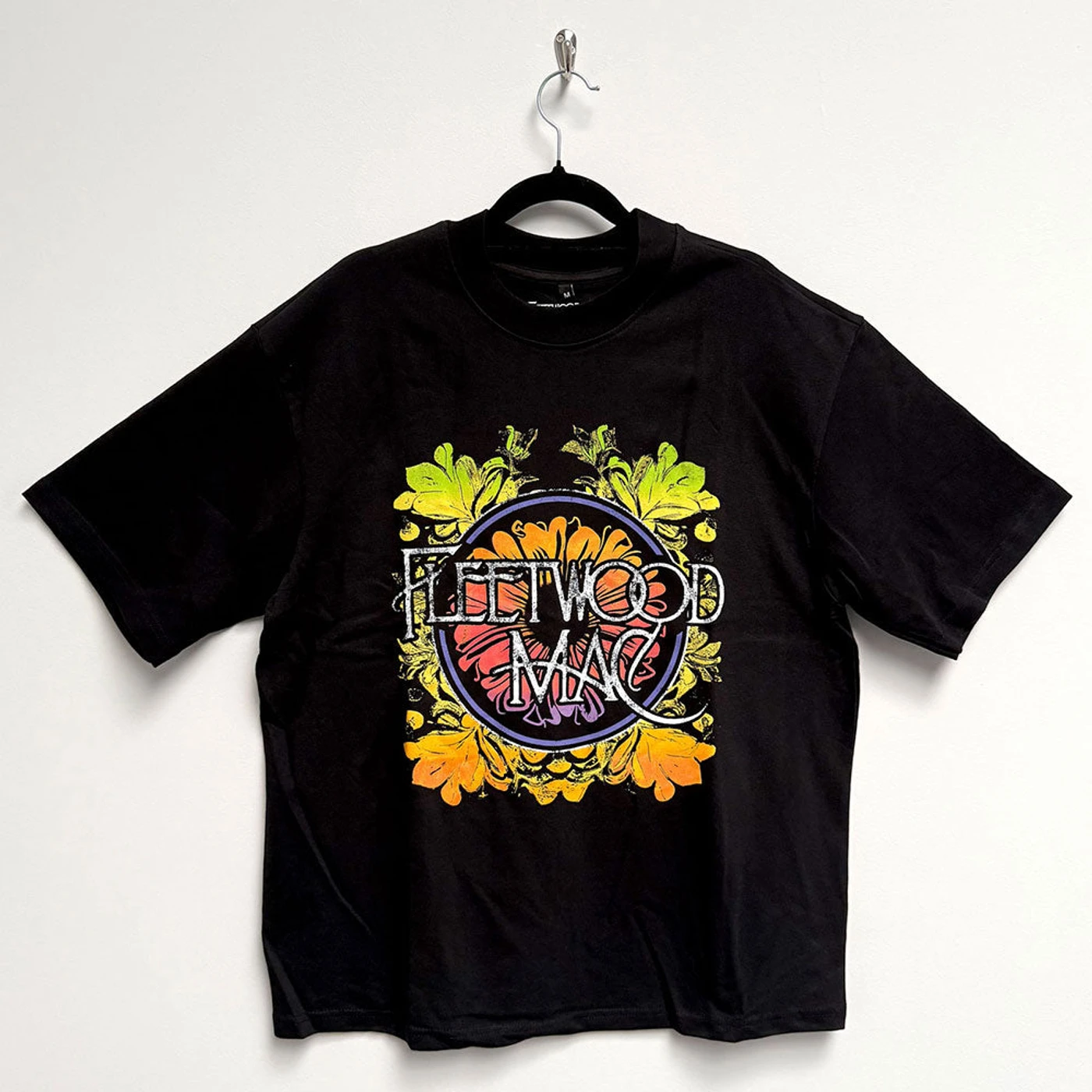 Fleetwood Mac T Shirt - Circle Floral Logo Oversized