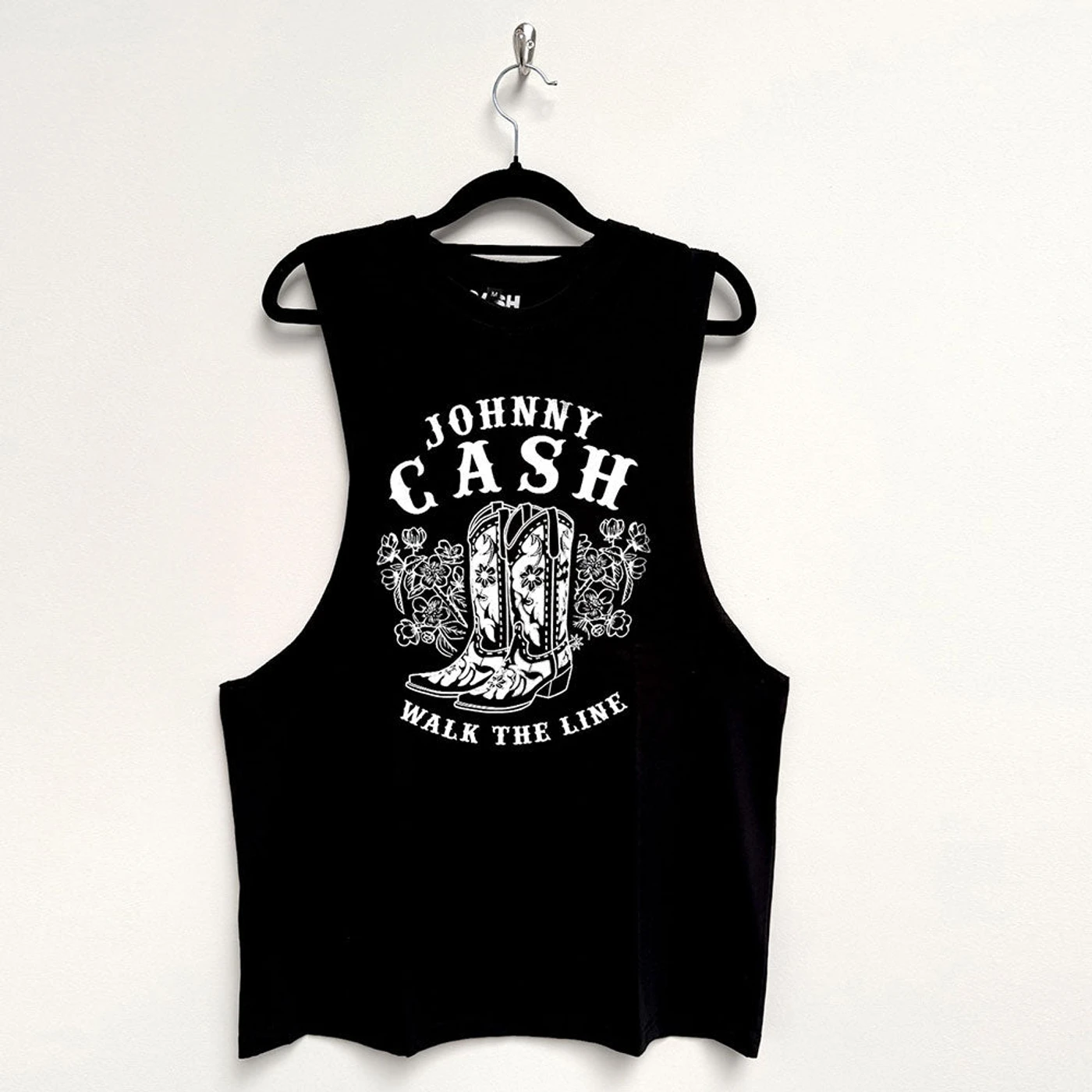 Johnny Cash Vest Top - Walk The Line Boots