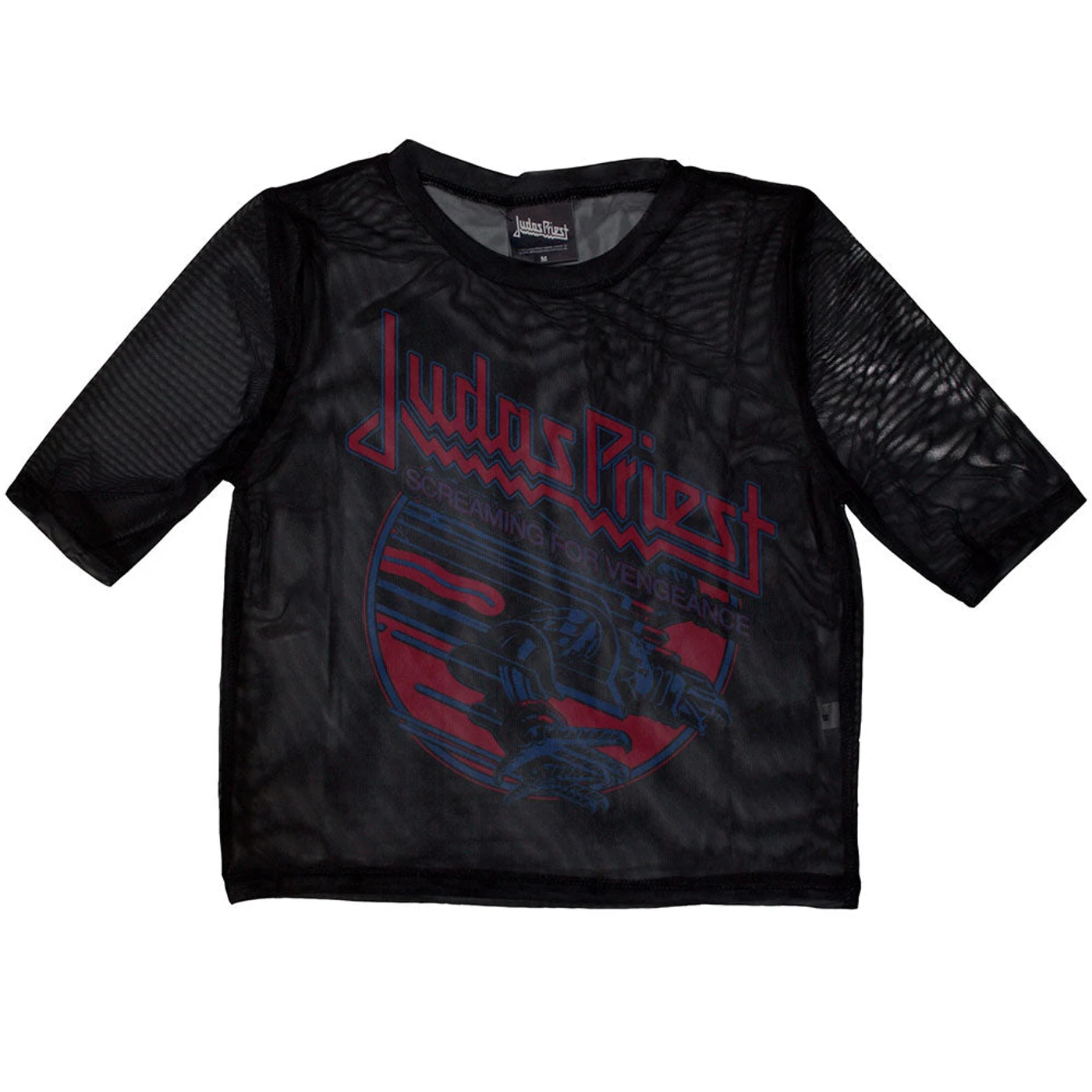 Judas Priest Women's Short Sleeve Crop Top - Screaming For Vengeance