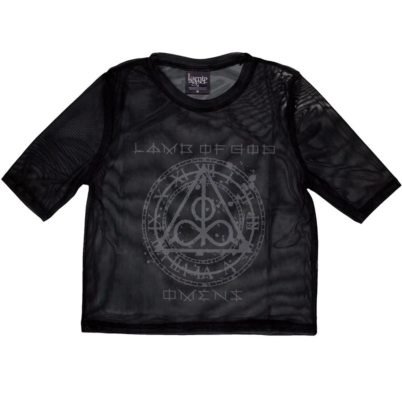 Lamb Of God Women's Short Sleeve Crop Top - Omens Clock