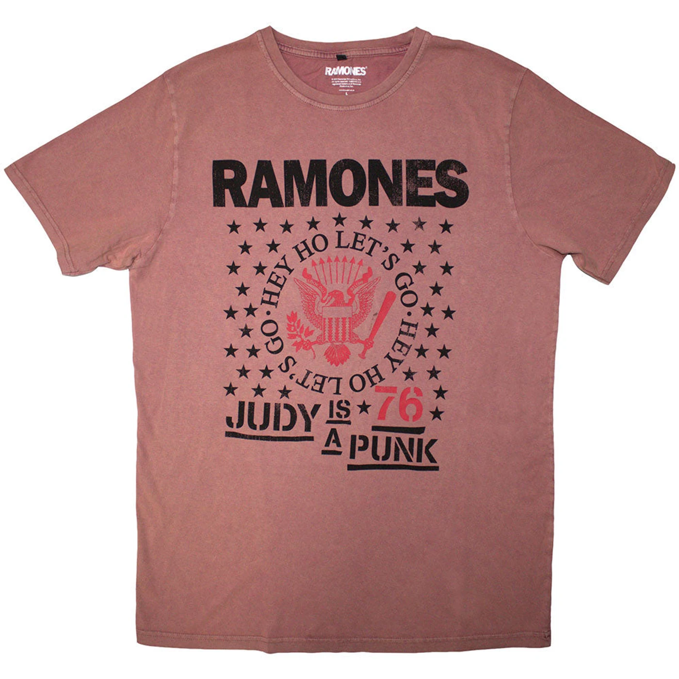 Ramones T Shirt - Hey Ho Judy Stone Wash