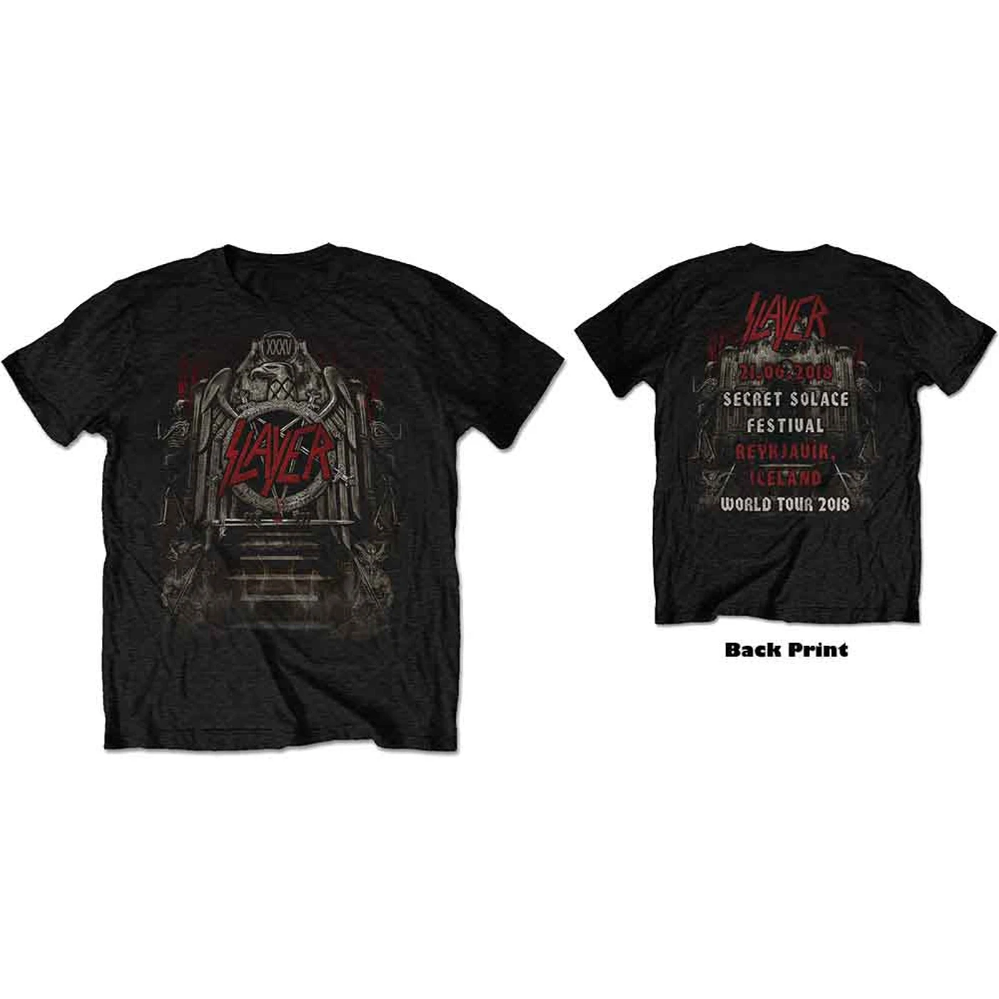 Slayer T Shirt - Eagle Grave 21/06/18 Iceland Event
