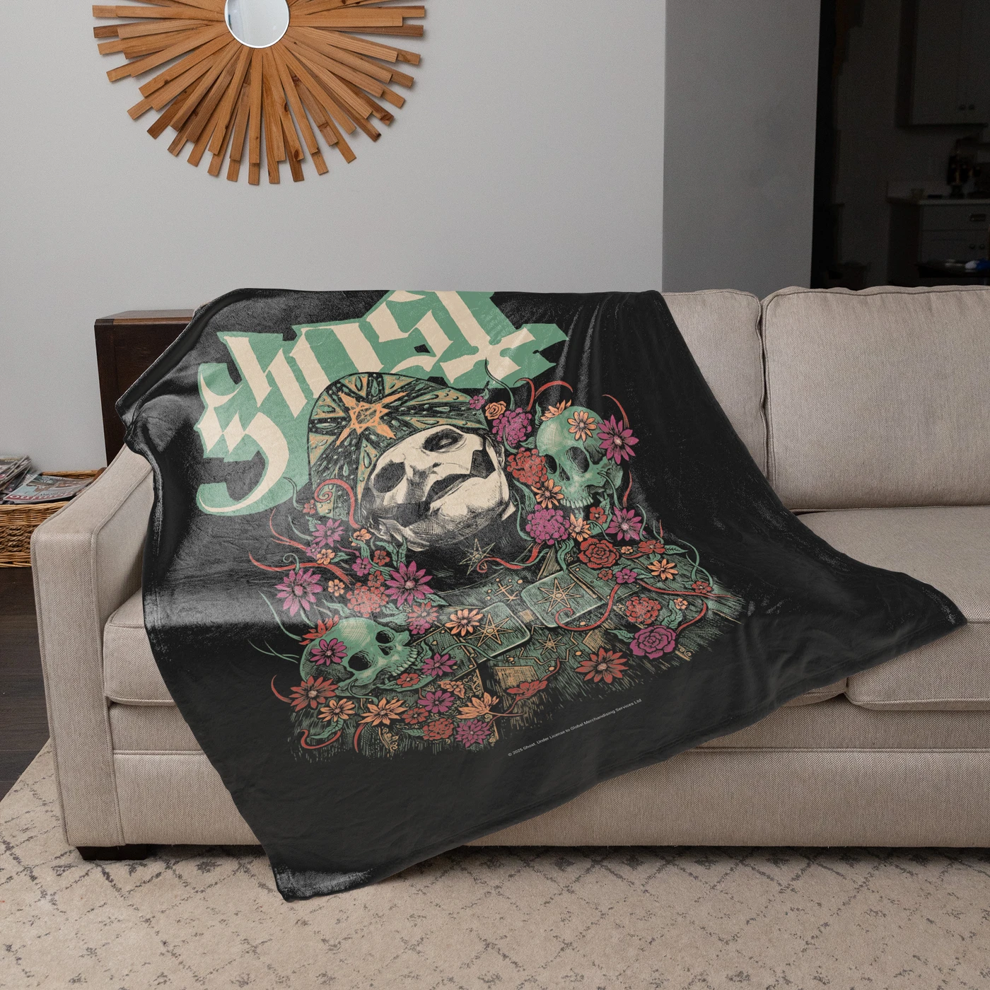 Rocksax Ghost Sherpa Fleece Blanket - Bliss