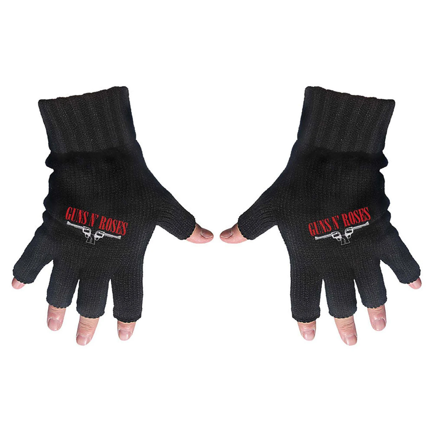 Guns N' Roses Gloves - Logo & Pistols
