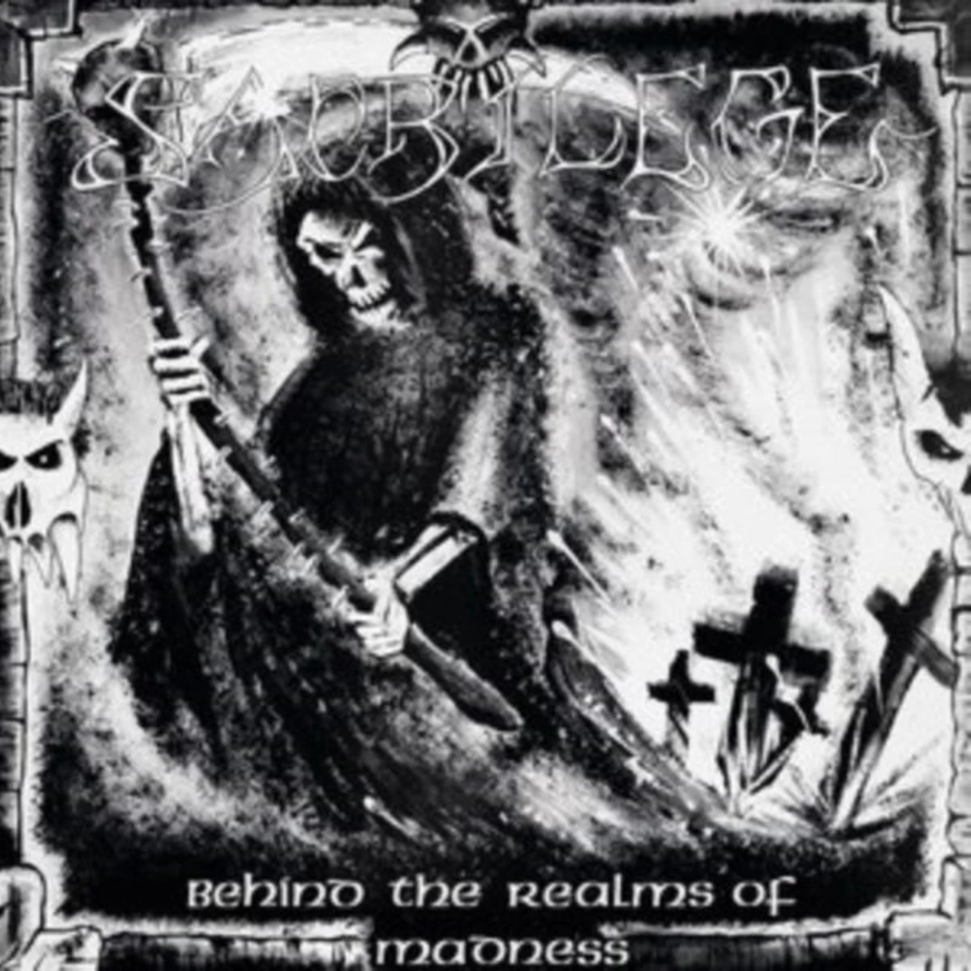 Sacrilege LP - Behind The Realms Of Madness (White / Black Splatter Vinyl)