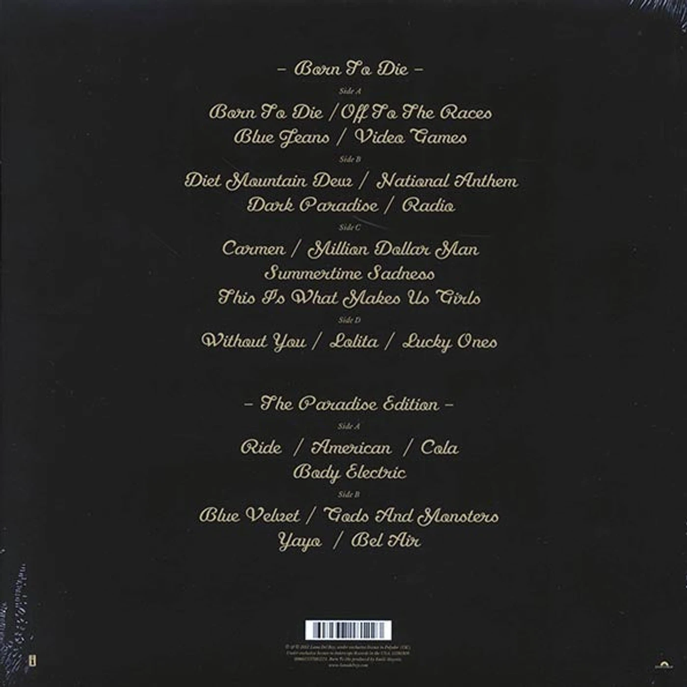 Lana Del Rey  LP -  Born To Die: The Paradise Edition (Vinyl)