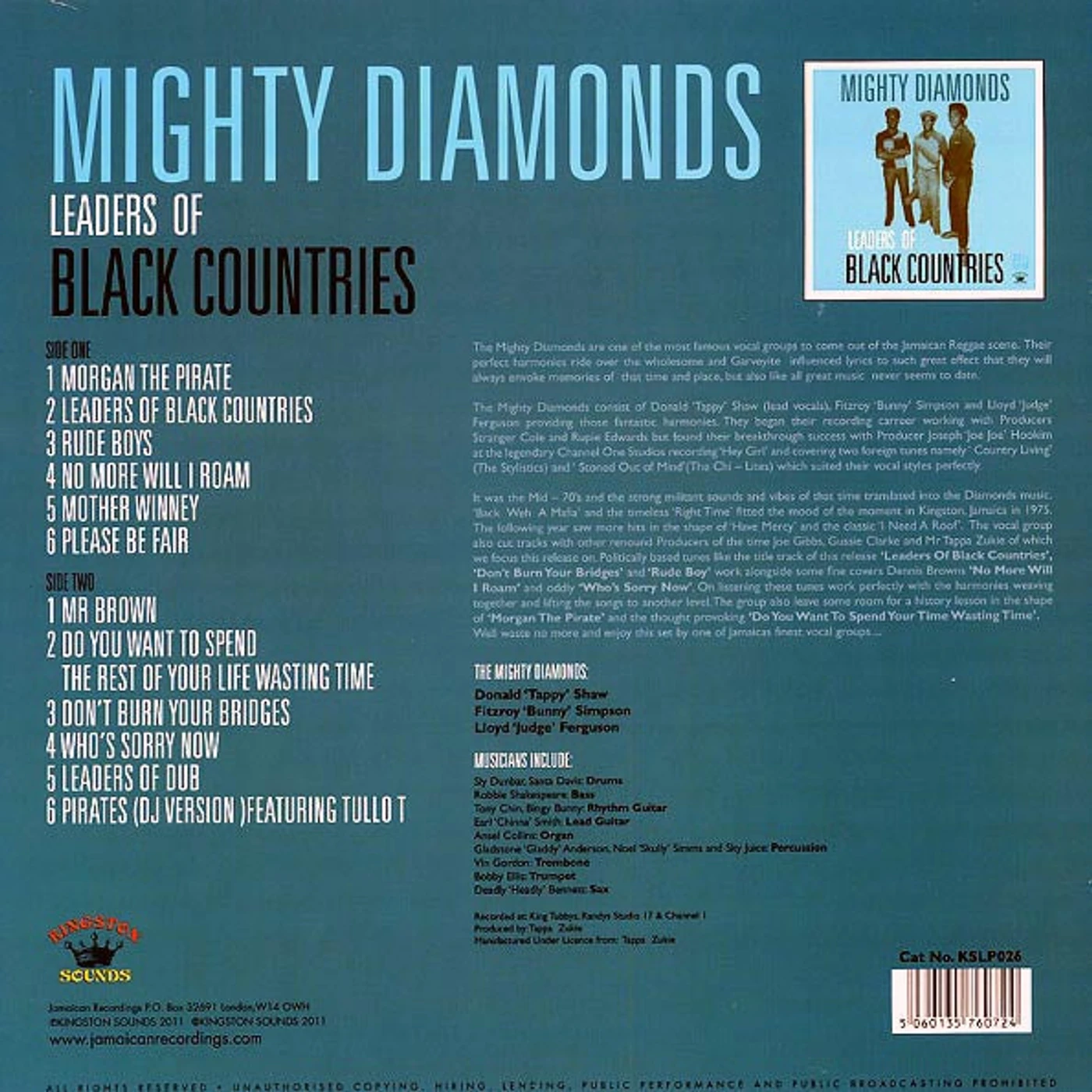 The Mighty Diamonds  LP -  Leaders Of Black Countries (180g) (Vinyl)