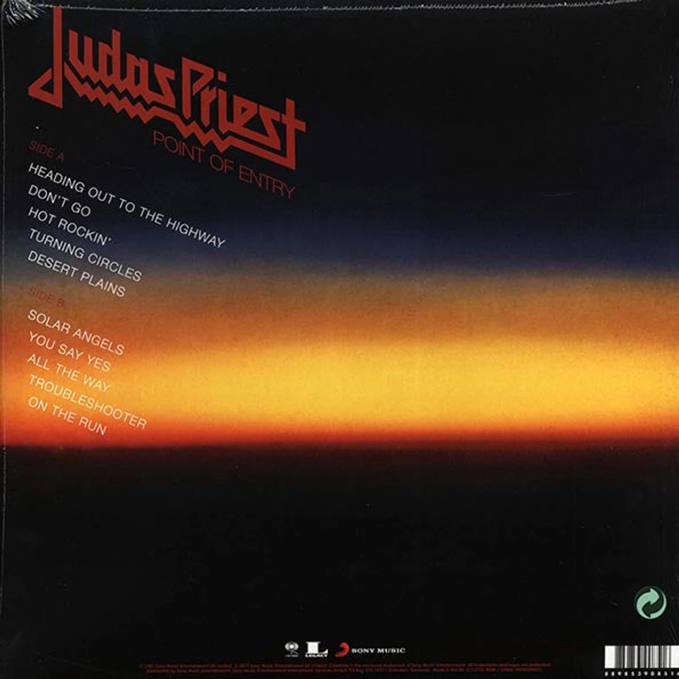 Judas Priest  LP -  Point Of Entry (incl. mp3) (180g) (Vinyl)