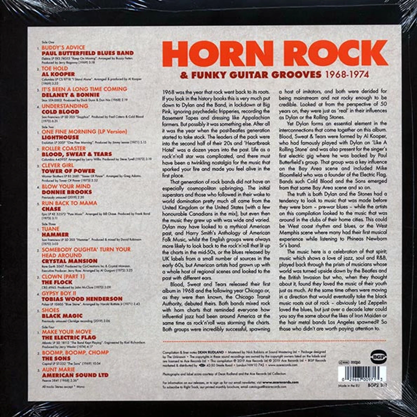Al Kooper Various Artists LP - Horn Rock & Funky Guitar Grooves 1968-74 (2Lp) (Vinyl)