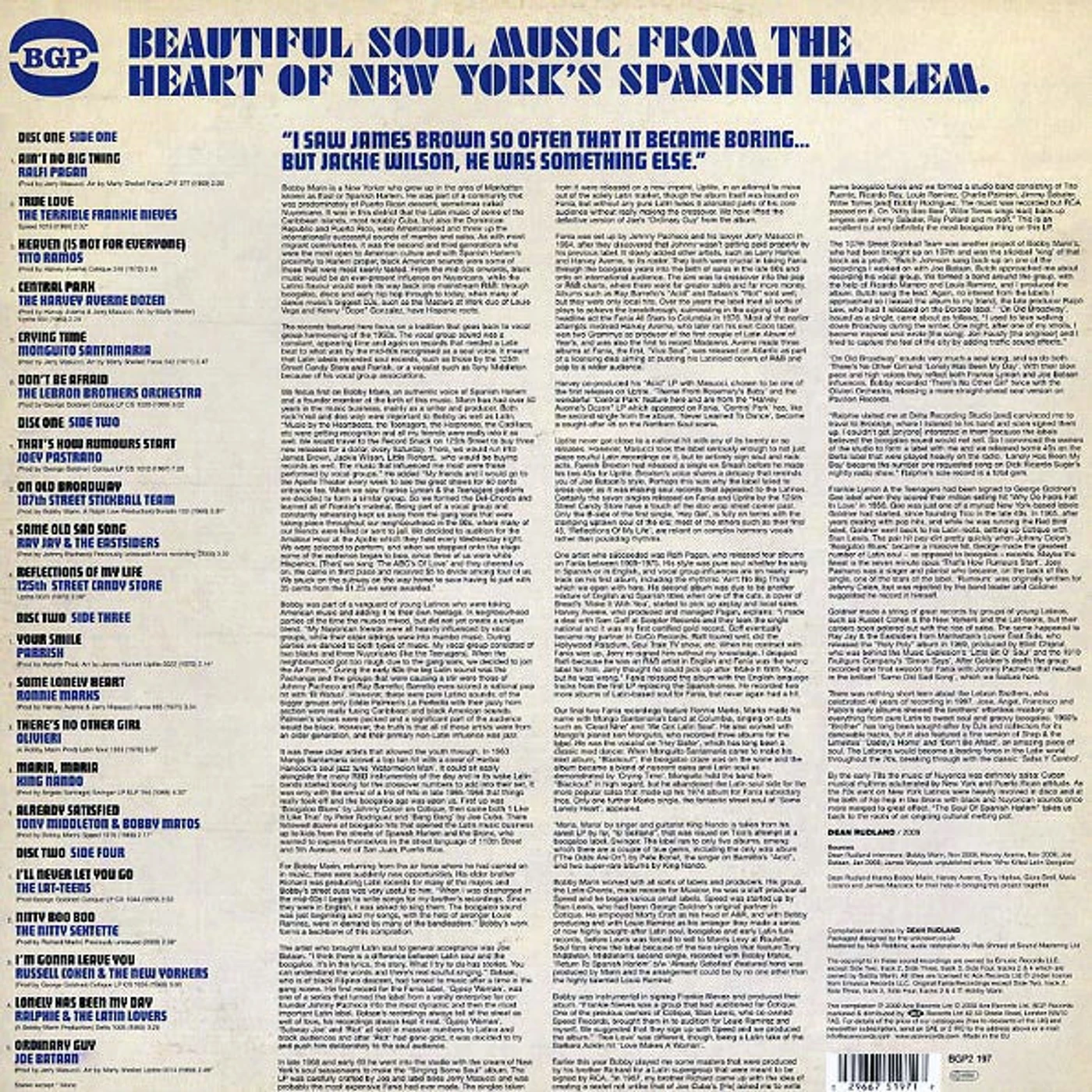 Tiyo Ramon, Ralfi Pagan, Manguito Santamaria, Etc.  LP -  The Soul Of Spanish Harlem (2xLP) (Vinyl)