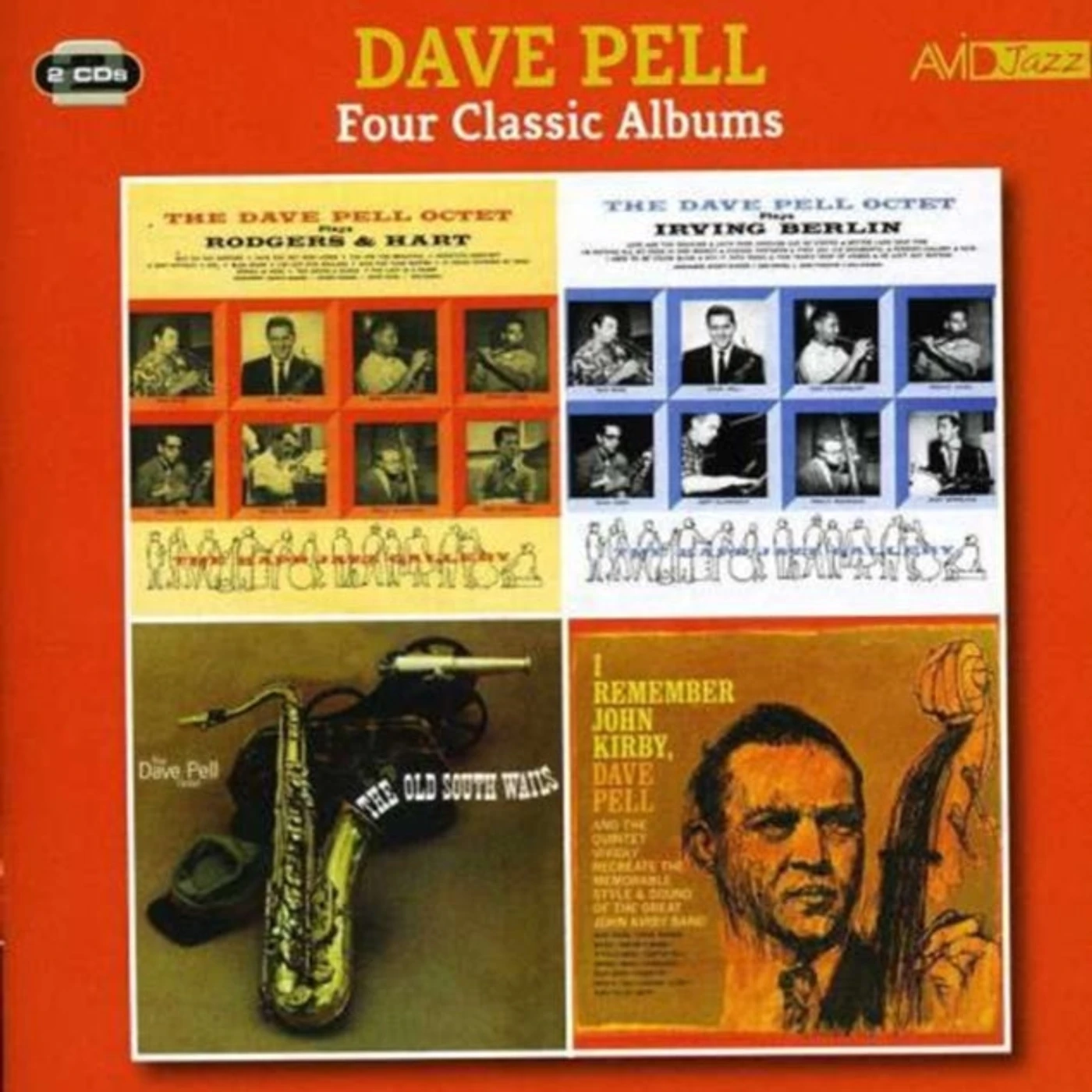 Dave Pell CD - Four Classic Albums (The Dave Pell Octet Plays Rodgers & Hart / The Dave Pell Octet Plays Irving Berlin / The Old South Wails / I Remember John Kirby)