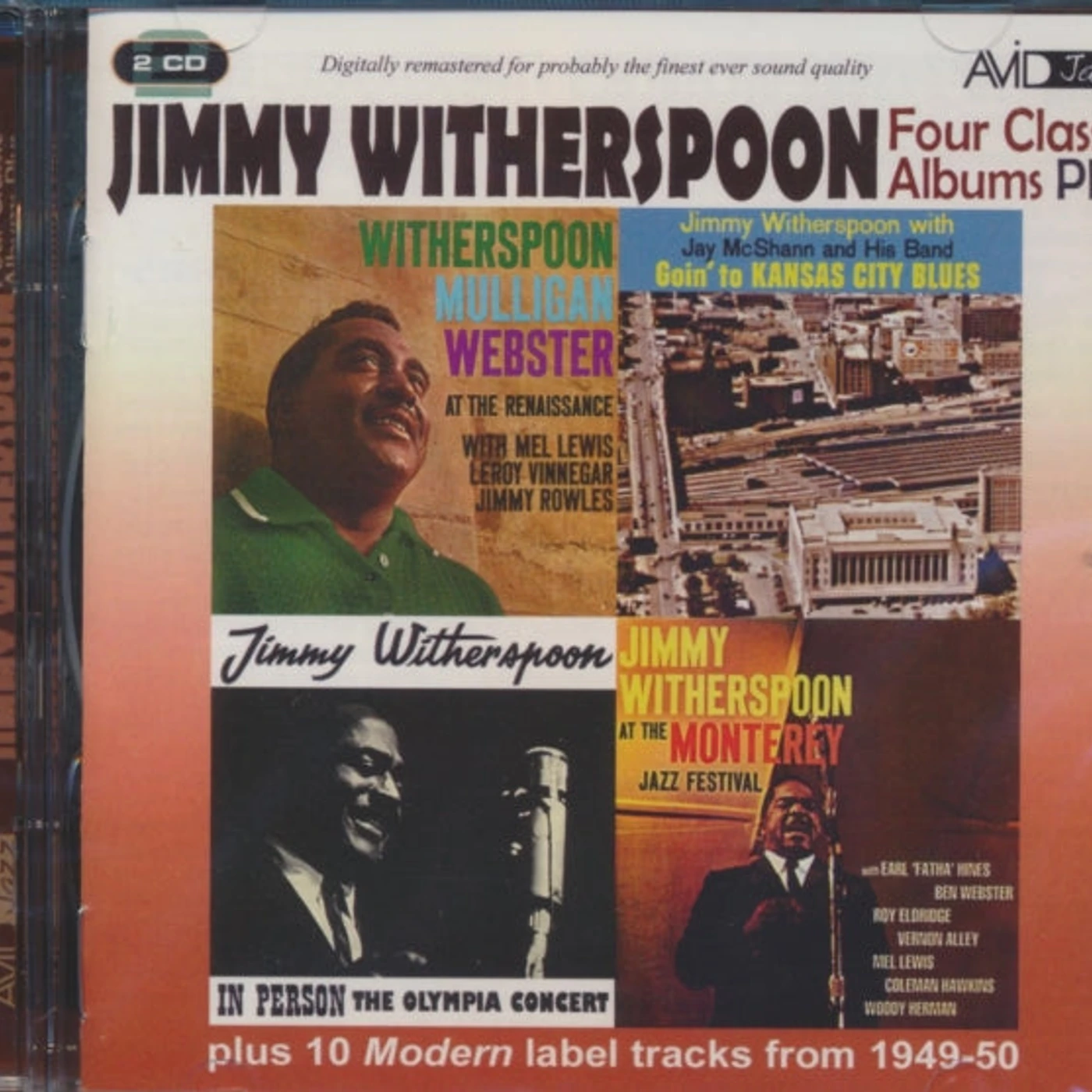 Jimmy Witherspoon CD - Four Classic Albums Plus (Goin' To Kansas City Blues / Witherspoon Mulligan Webster At The Renaissance / Jimmy Witherspoon At Monterey / In Person (Olympia Concert)