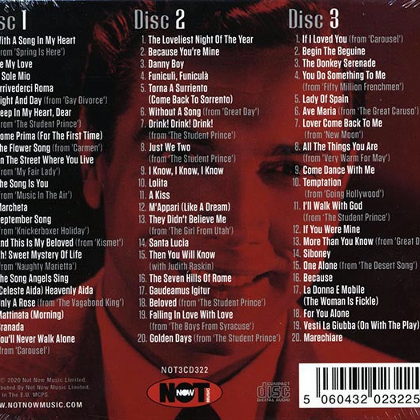 Mario Lanza  CD -  Greatest Hits: 60 Original Recordings (60 tracks) (3xCD) (deluxe 3 fold digipak)