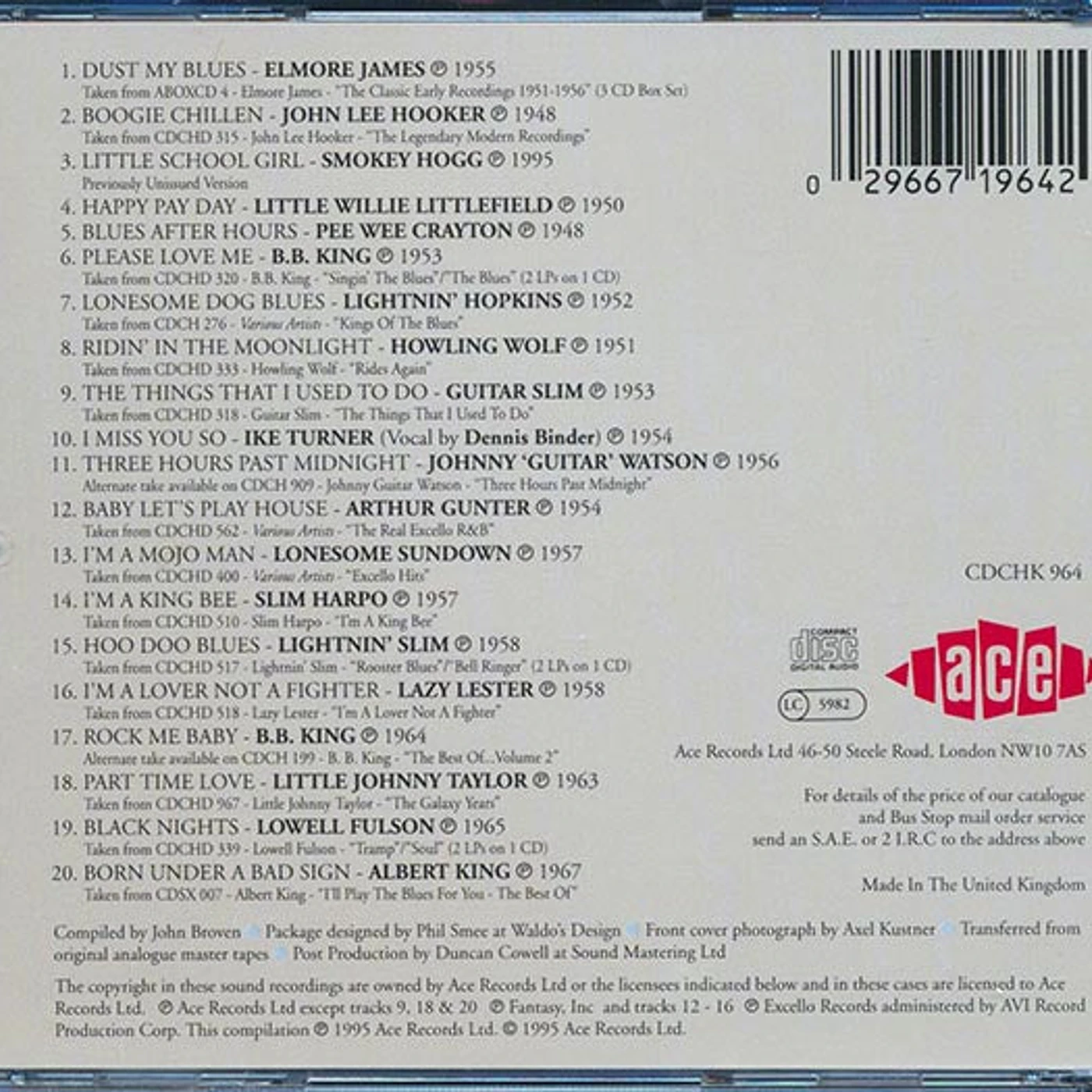 Various  CD -  Mojo Working: The Best Of Ace Records (20 tracks)
