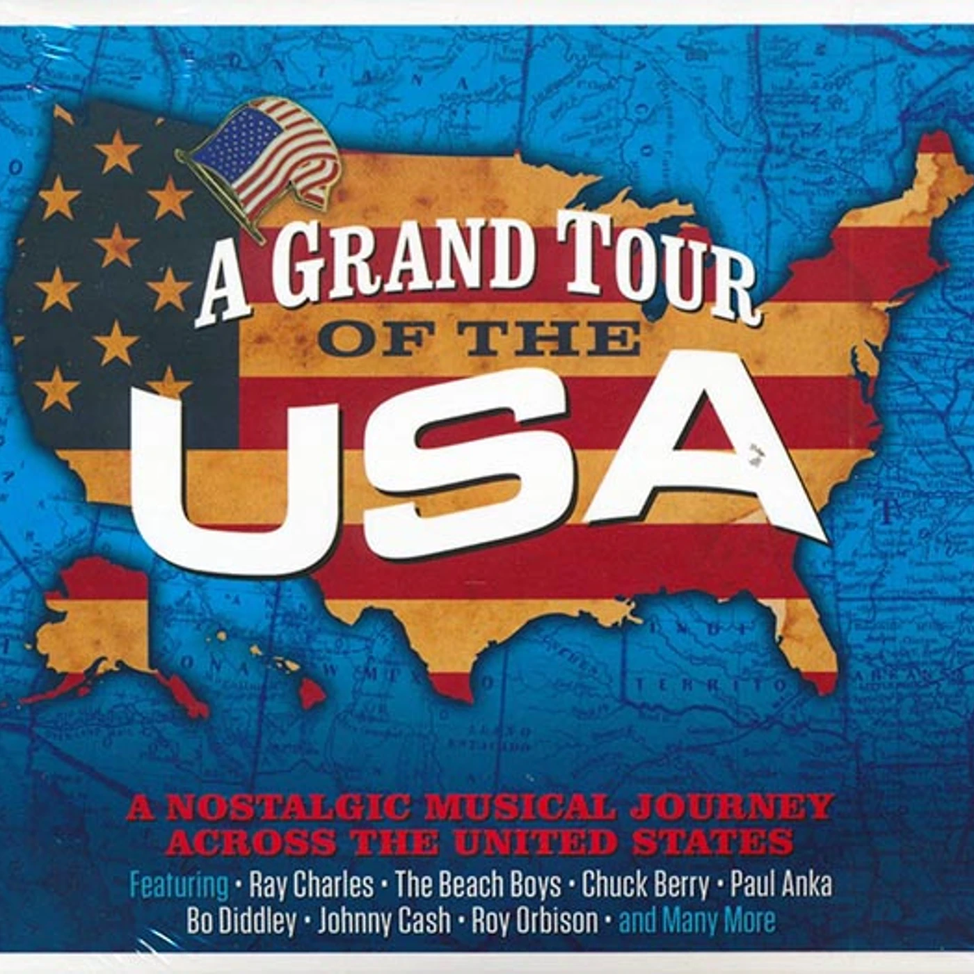 Ray Charles, The Beach Boys, Chuck Berry, Paul Anka, Etc.  CD -  A Grand Tour Of The USA (60 tracks) (3xCD) (deluxe 4 fold digipak)