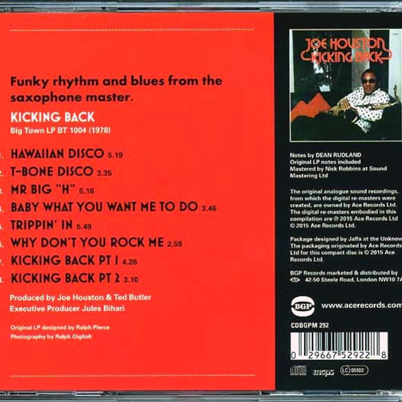 Joe Houston  CD -  Kicking Back