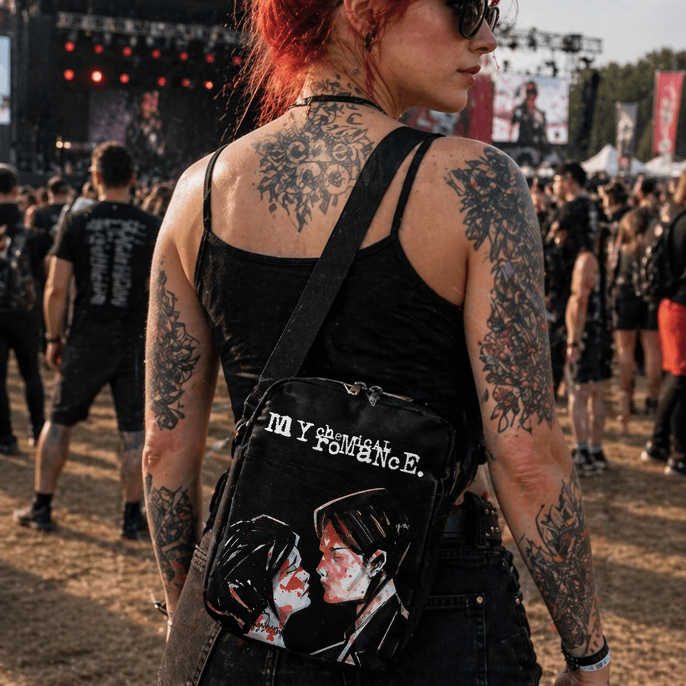 Rocksax My Chemical Romance Crossbody Bag - Three Cheers