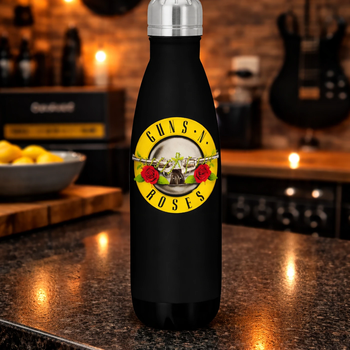 Rocksax Guns N' Roses Drink Bottle - Guns N' Roses Roses