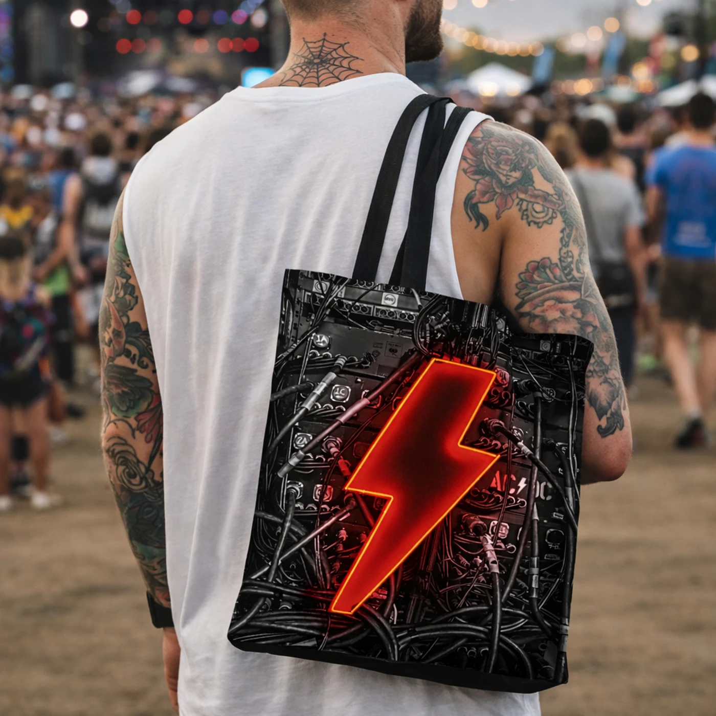 Rocksax AC/DC Tote Bag - PWR Up