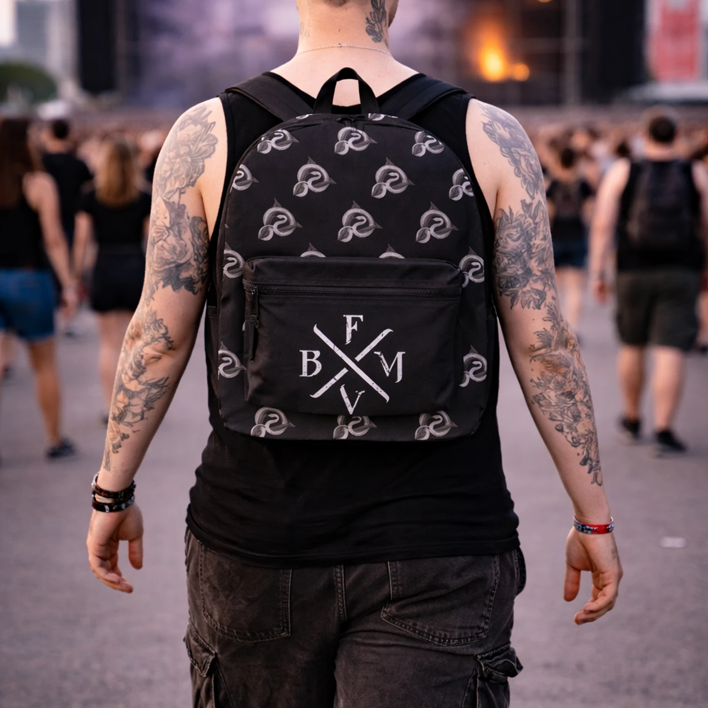 Rocksax Bullet For My Valentine Backpack - Gravity Pattern
