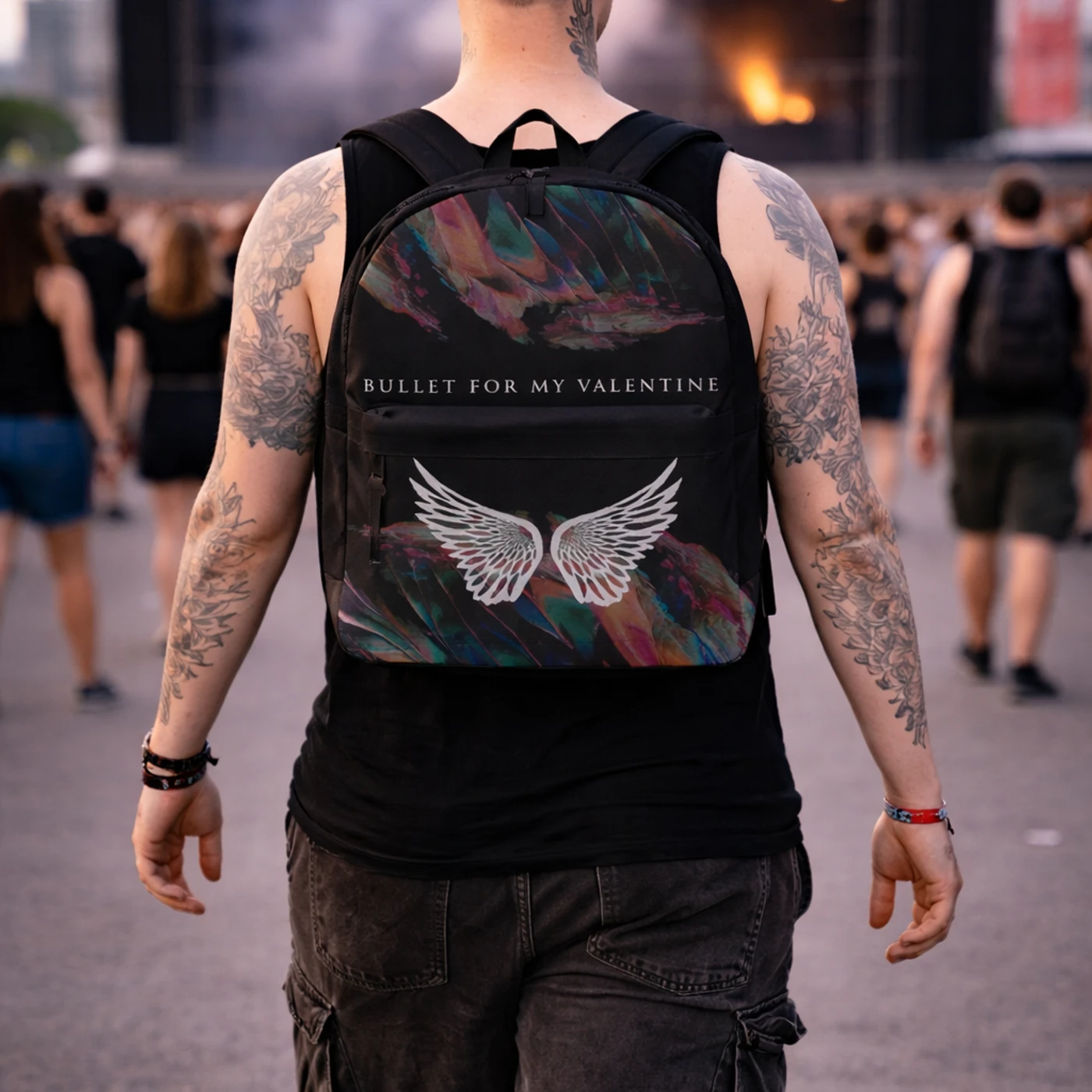 Rocksax Bullet For My Valentine Backpack - Wings 1