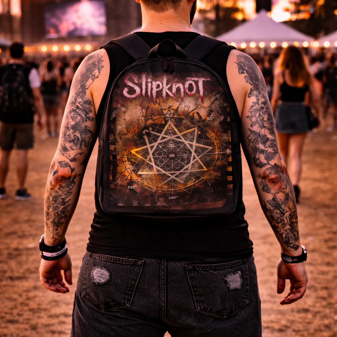 Rocksax Slipknot Backpack - Pentagram