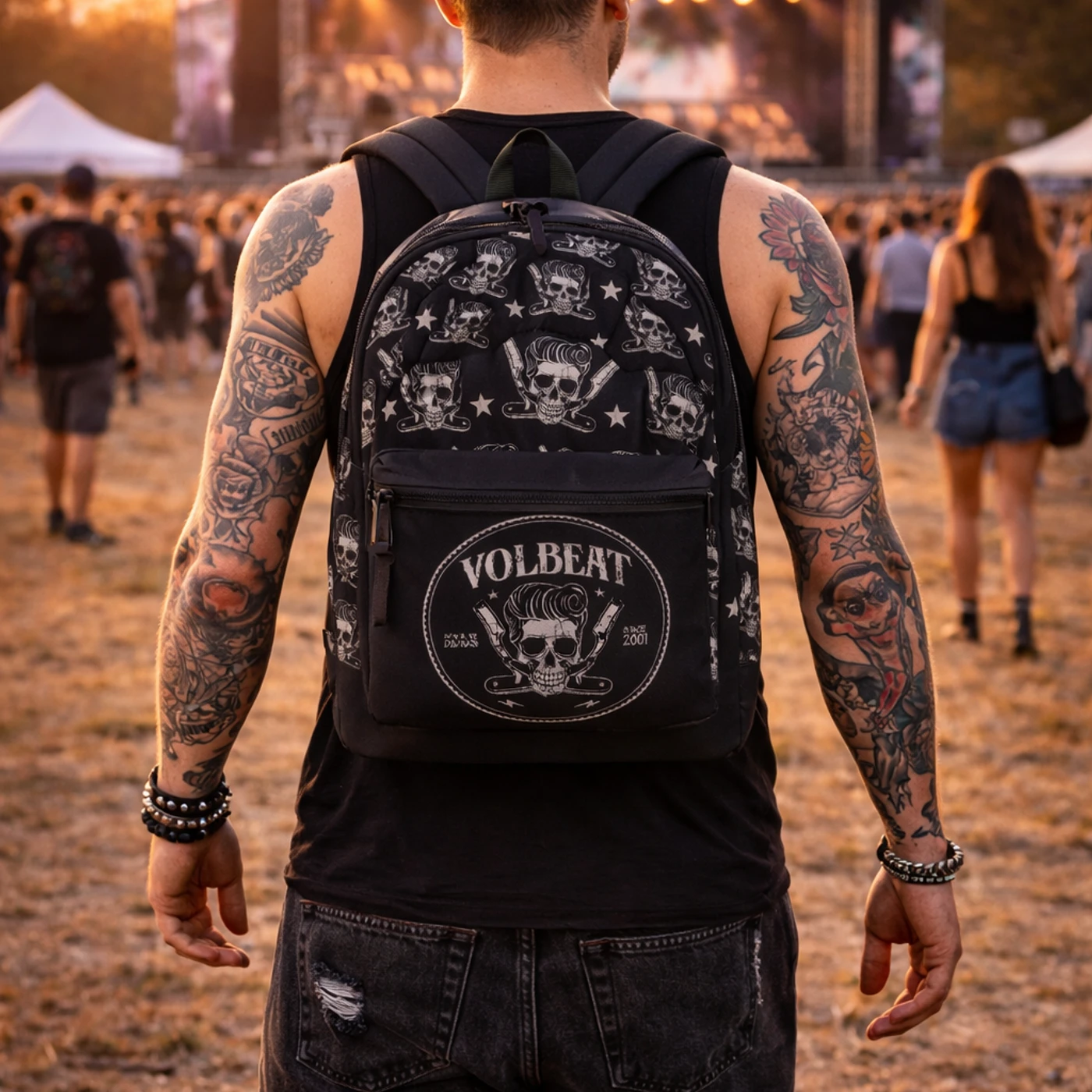 Rocksax Volbeat Backpack - Barber All Over Print