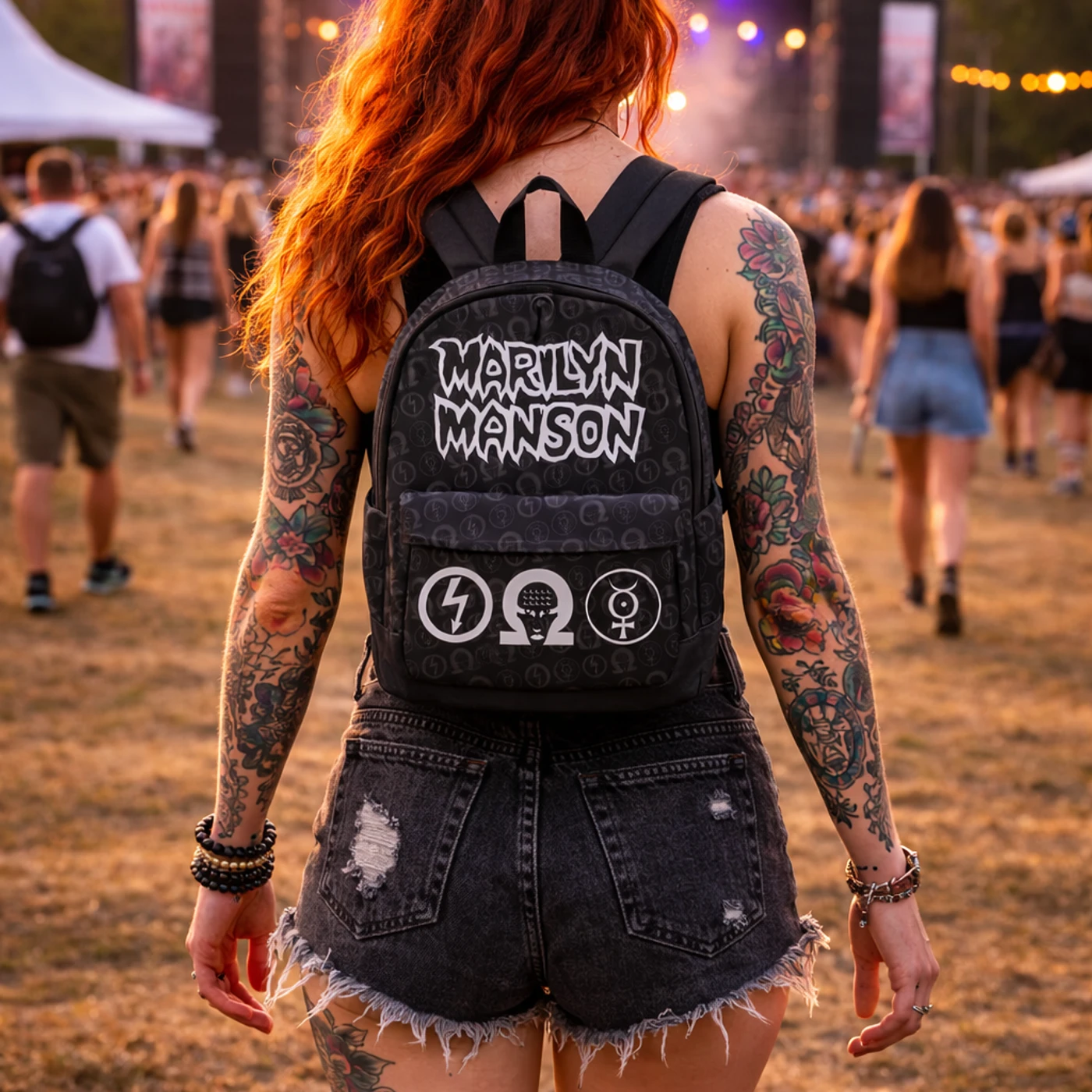 Rocksax Marilyn Manson Backpack - Logo