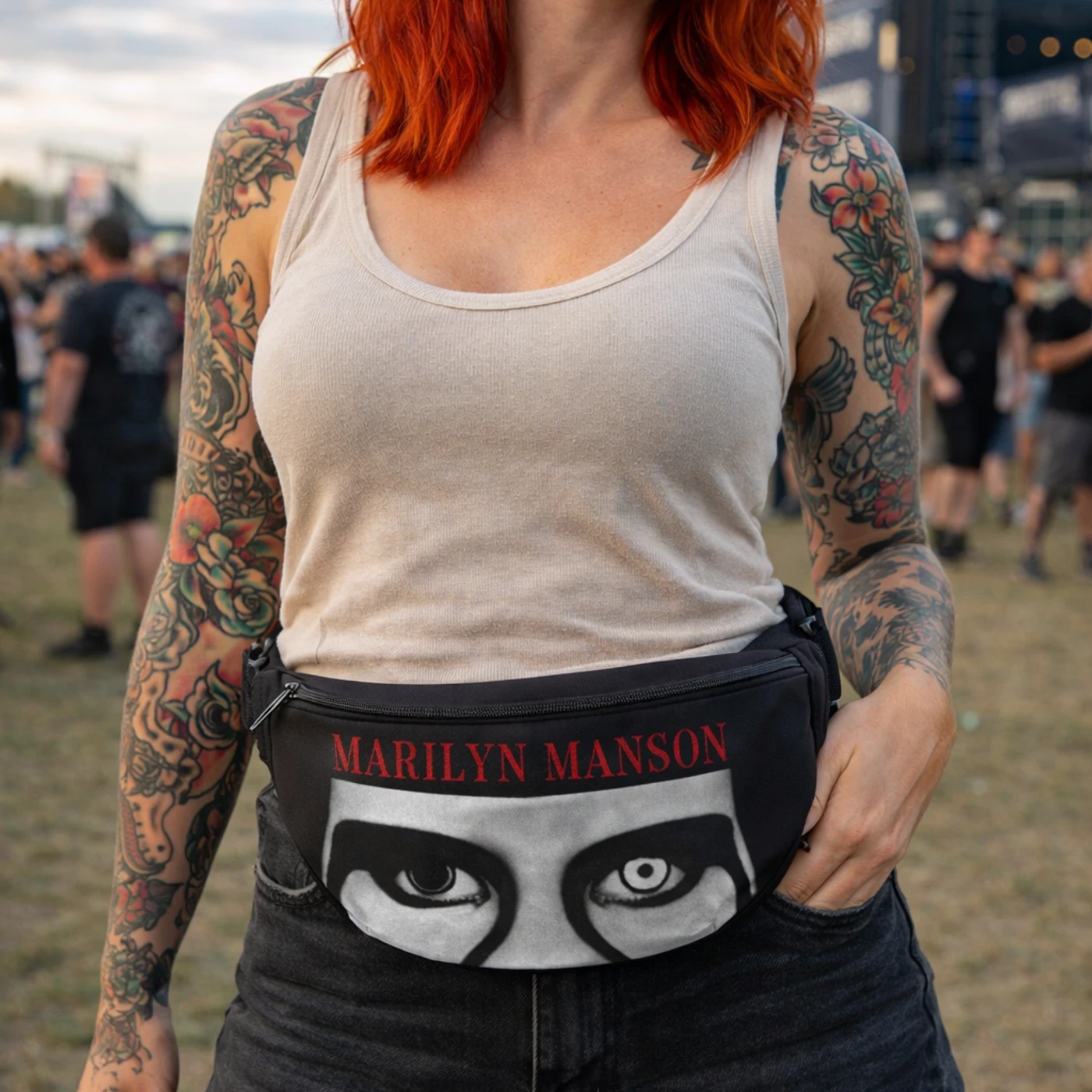 Rocksax Marilyn Manson Bum Bag (Fanny Pack) - Red Lips