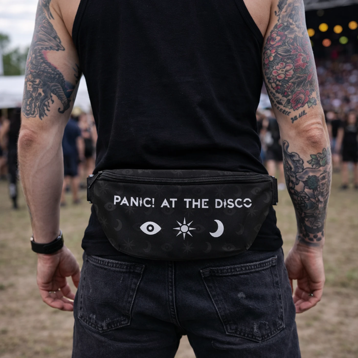 Rocksax Panic! At The Disco Bum Bag - 3 Icons