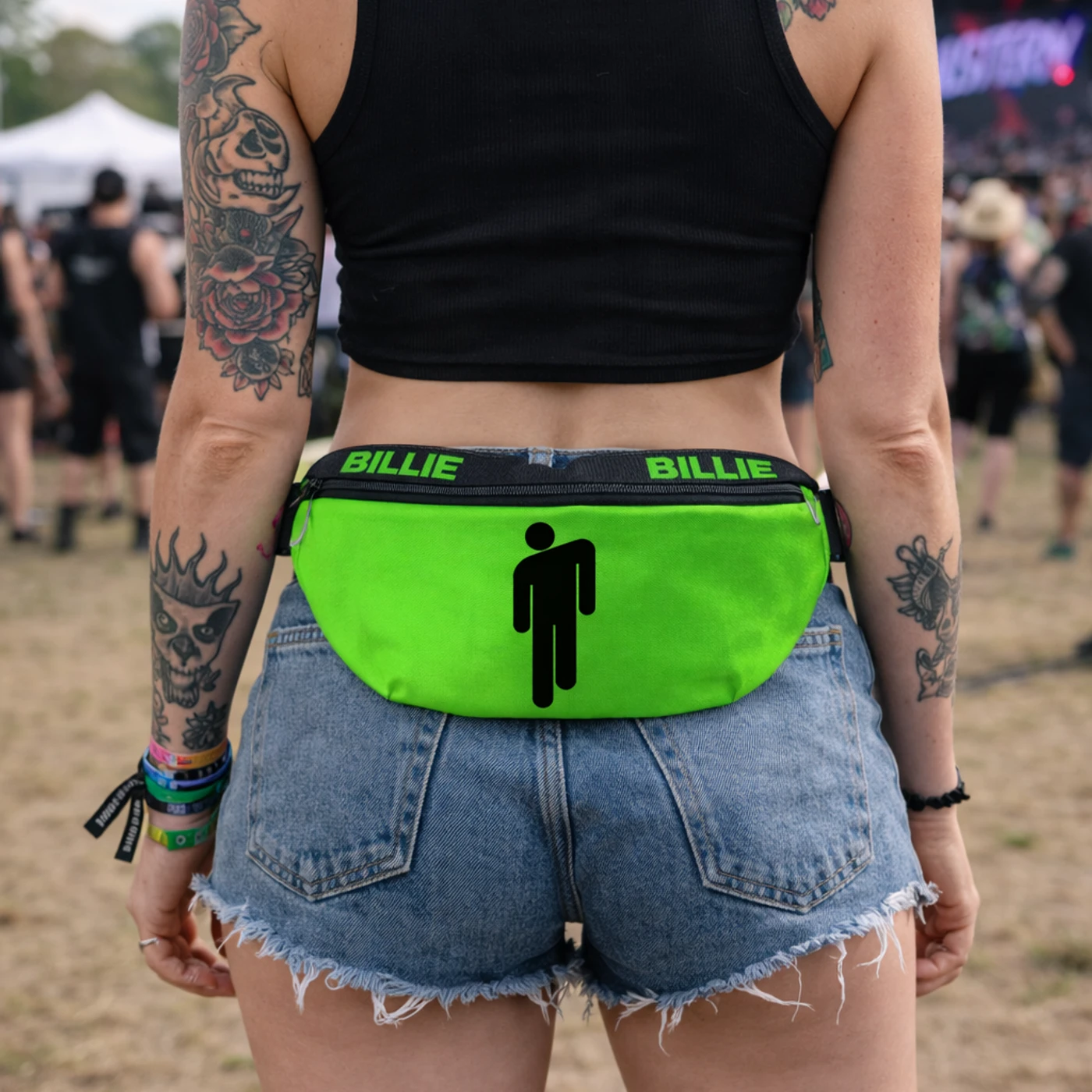 Rocksax Billie Eilish Bum Bag - Bad Guy Green