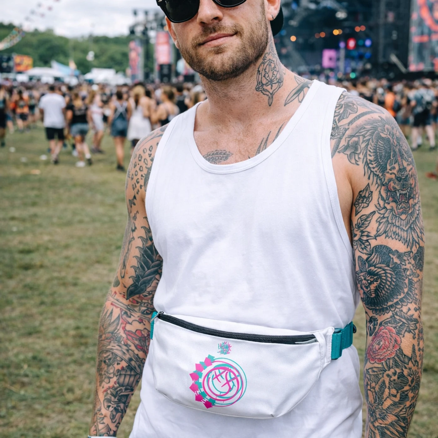 Rocksax blink-182 Bum Bag (Fanny pack) - Smile White