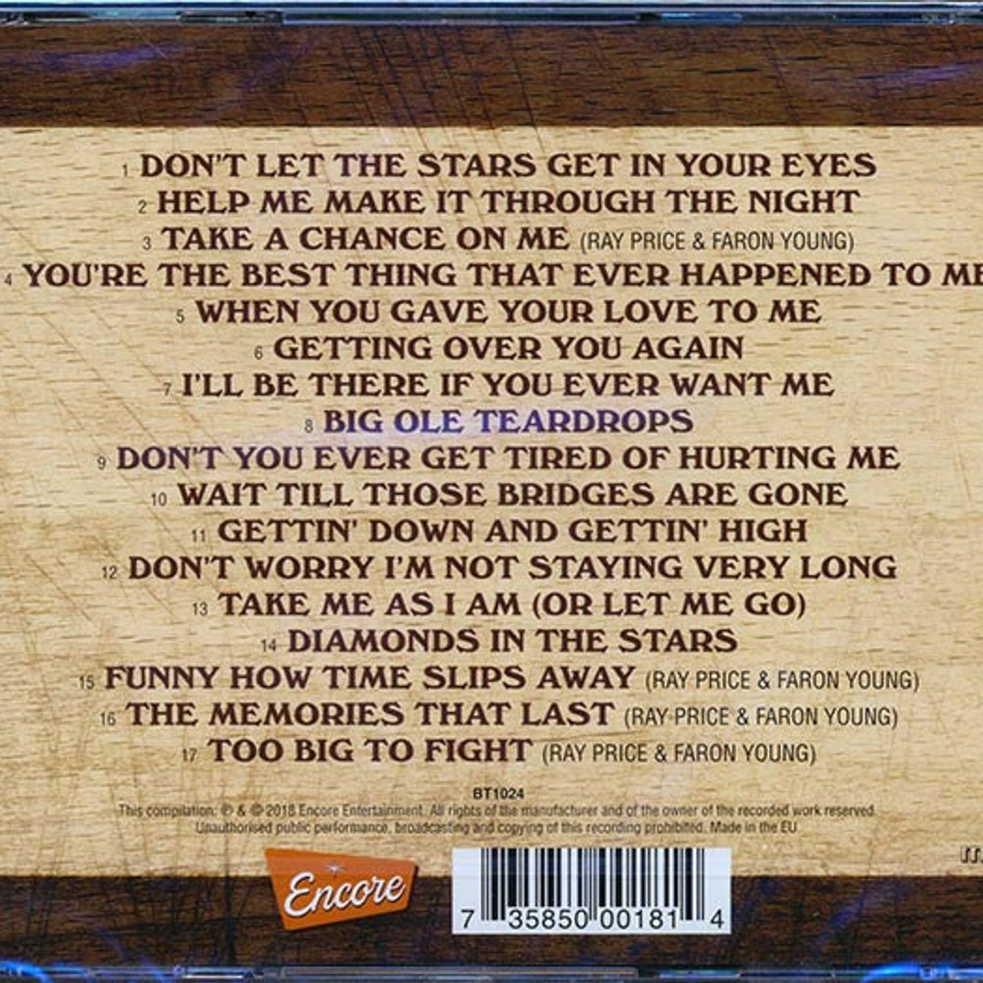 Ray Price  CD -  Don't Let The Stars Get In Your Eyes: 17 Massive Tracks (remastered)