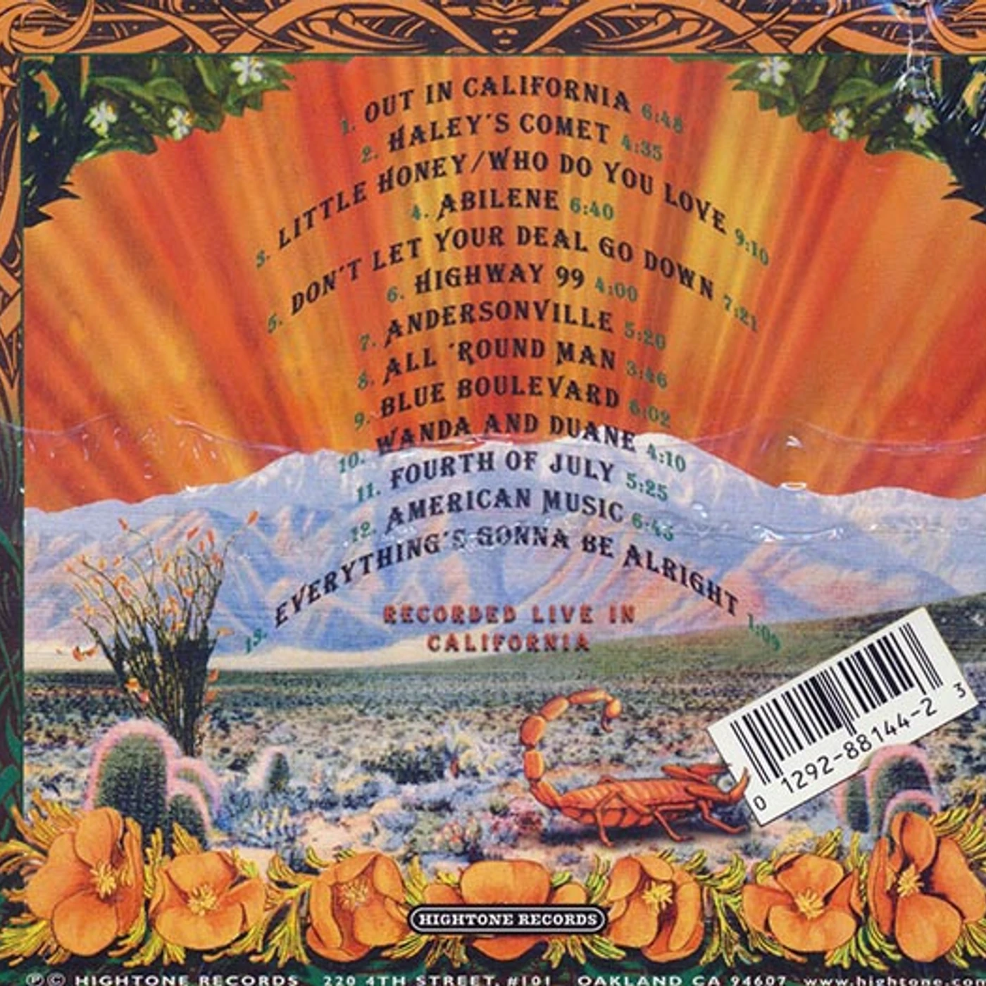 Dave Alvin & The Guilty Men  CD -  Out In California(deluxe 3 fold digipak)