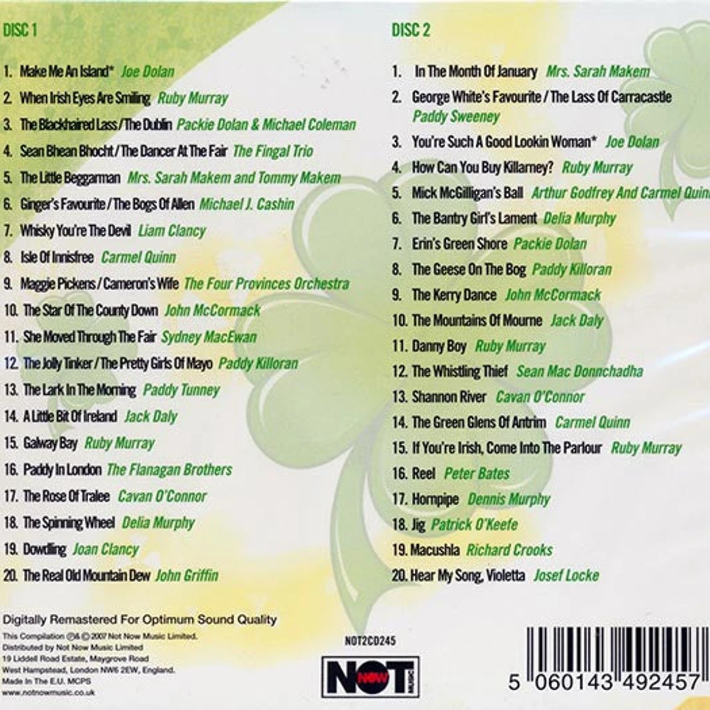 Various  CD -  The Best Of Ireland (40 tracks) (2xCD)