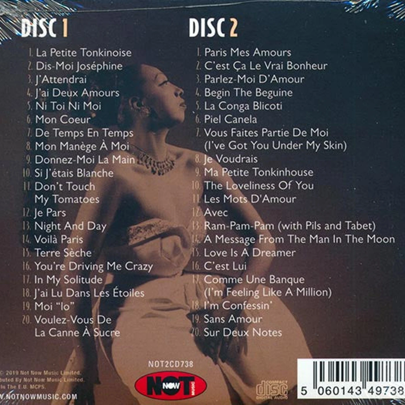 Josephine Baker  CD -  The Very Best Of Josephine Baker (40 tracks) (2xCD) (deluxe 3 fold digipak)