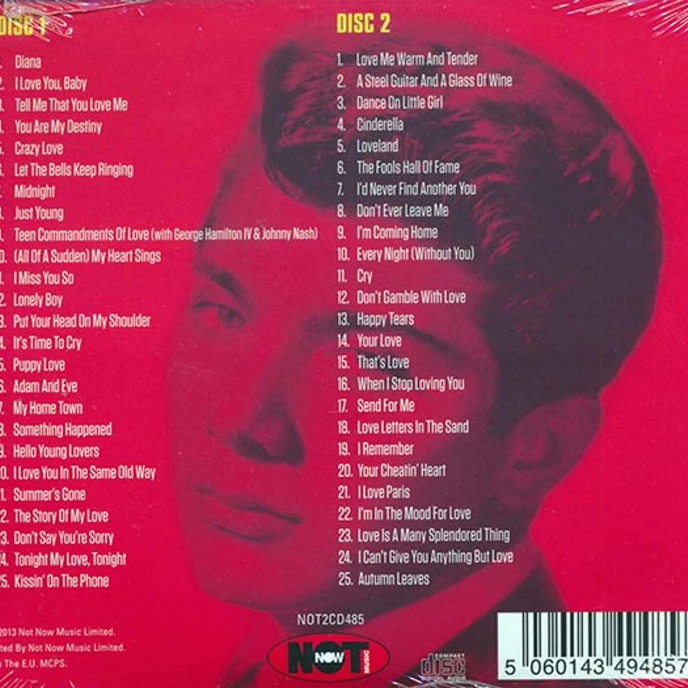 Paul Anka  CD -  The Very Best Of Paul Anka (50 tracks) (2xCD) (deluxe 3 fold digipak)
