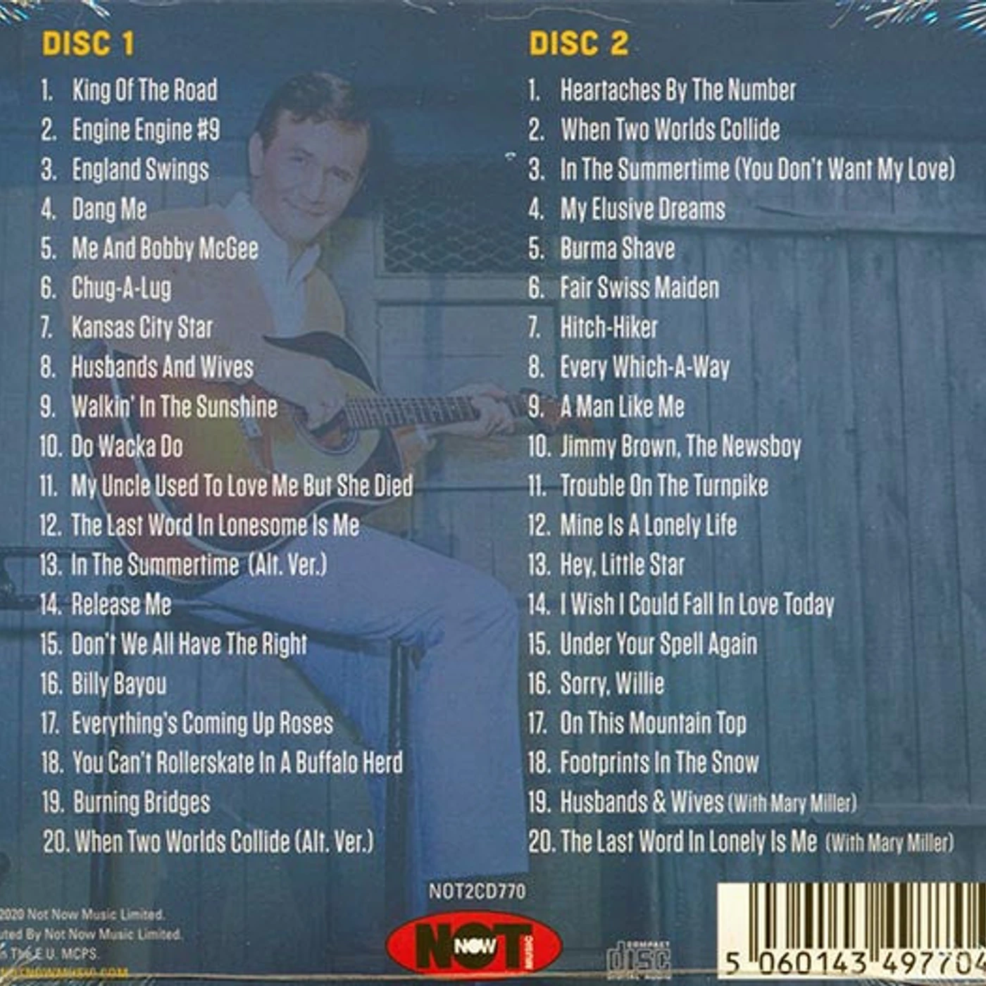 Roger Miller  CD -  King Of The Road: The Best Of Roger Miller (40 tracks) (2xCD)