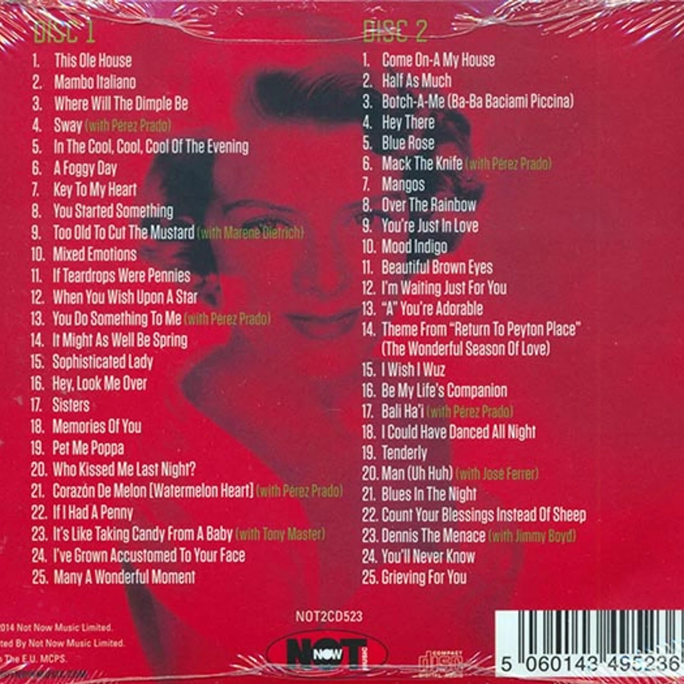 Rosemary Clooney  CD -  Greatest Hits (50 tracks) (2xCD) (deluxe 3 fold digipak) (remastered)