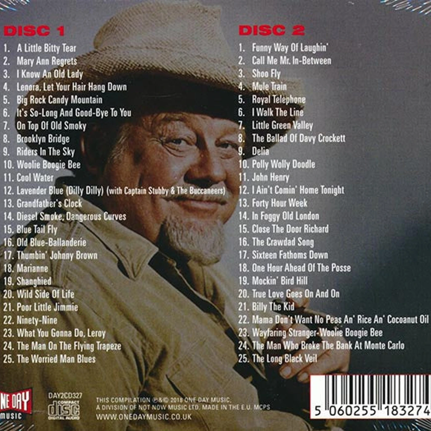 Burl Ives  CD -  The Very Best Of Burl Ives (50 tracks) (2xCD) (deluxe 3 fold digipak)