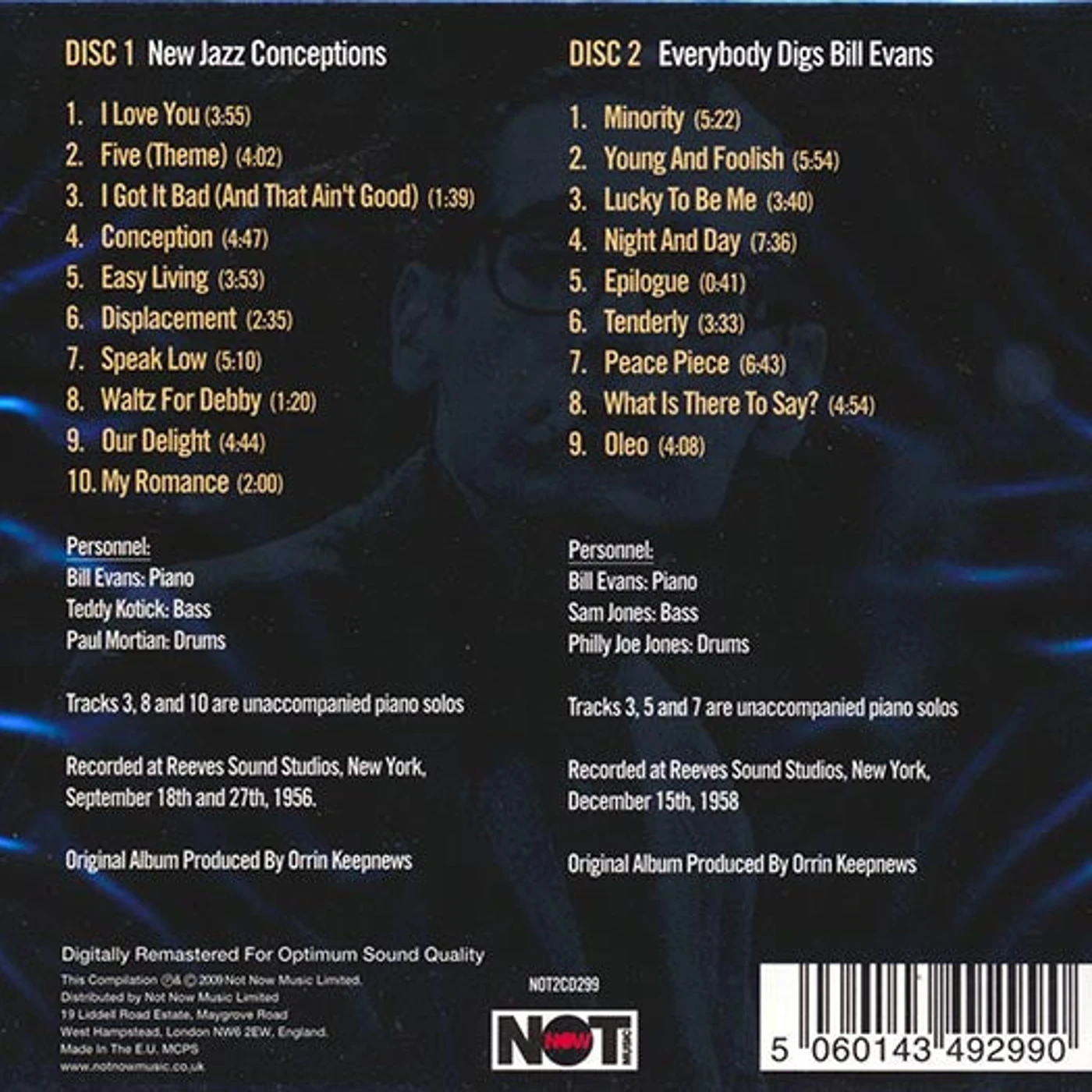 Bill Evans  CD -  Everybody Digs Bill Evans (2xCD)
