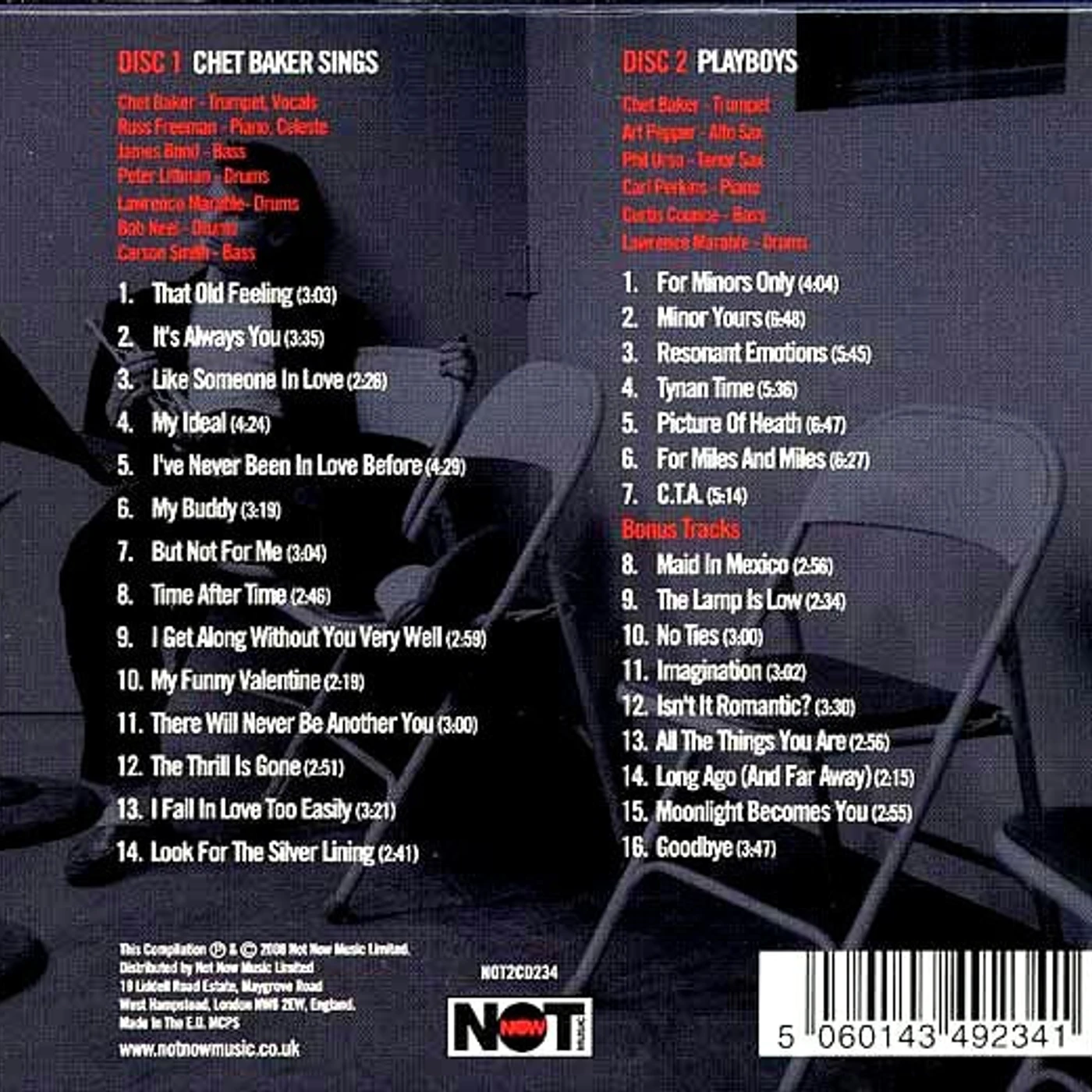 Chet Baker  CD -  My Funny Valentine (30 tracks) (2xCD)
